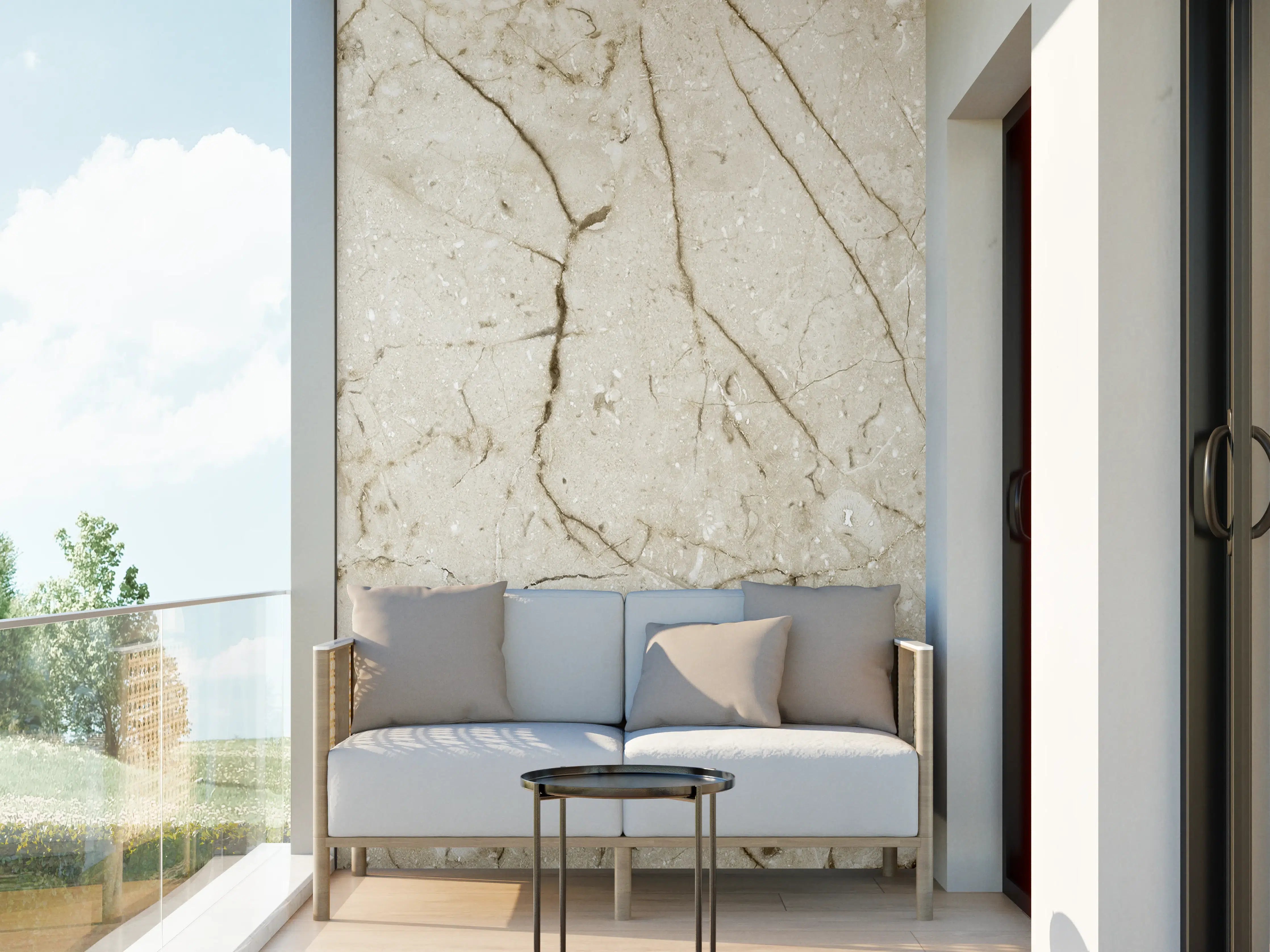 Wandverkleidung außen - Marmor Hintergrund - Beige