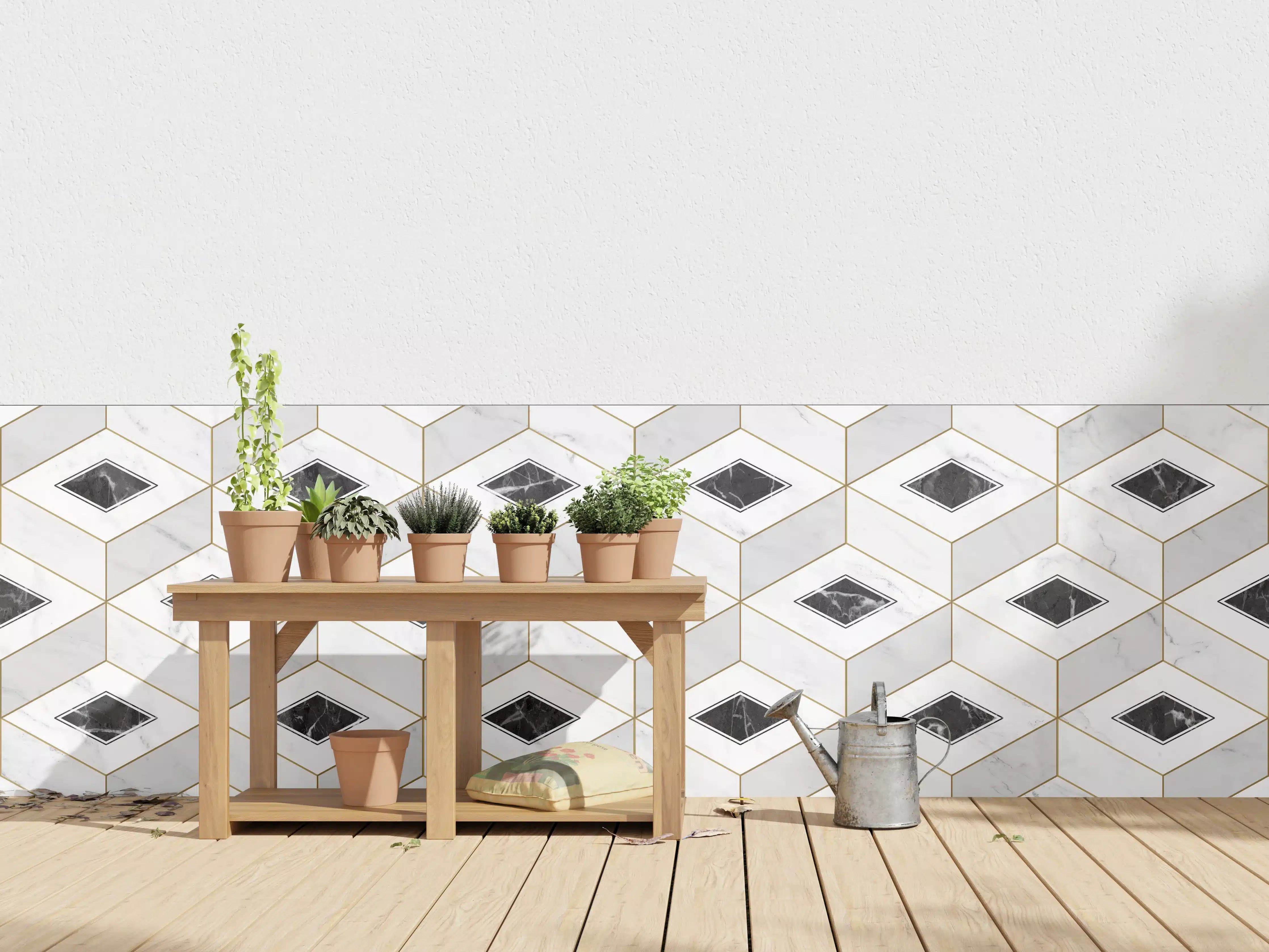 Wandverkleidung außen - Marmor Textur - 3D Design
