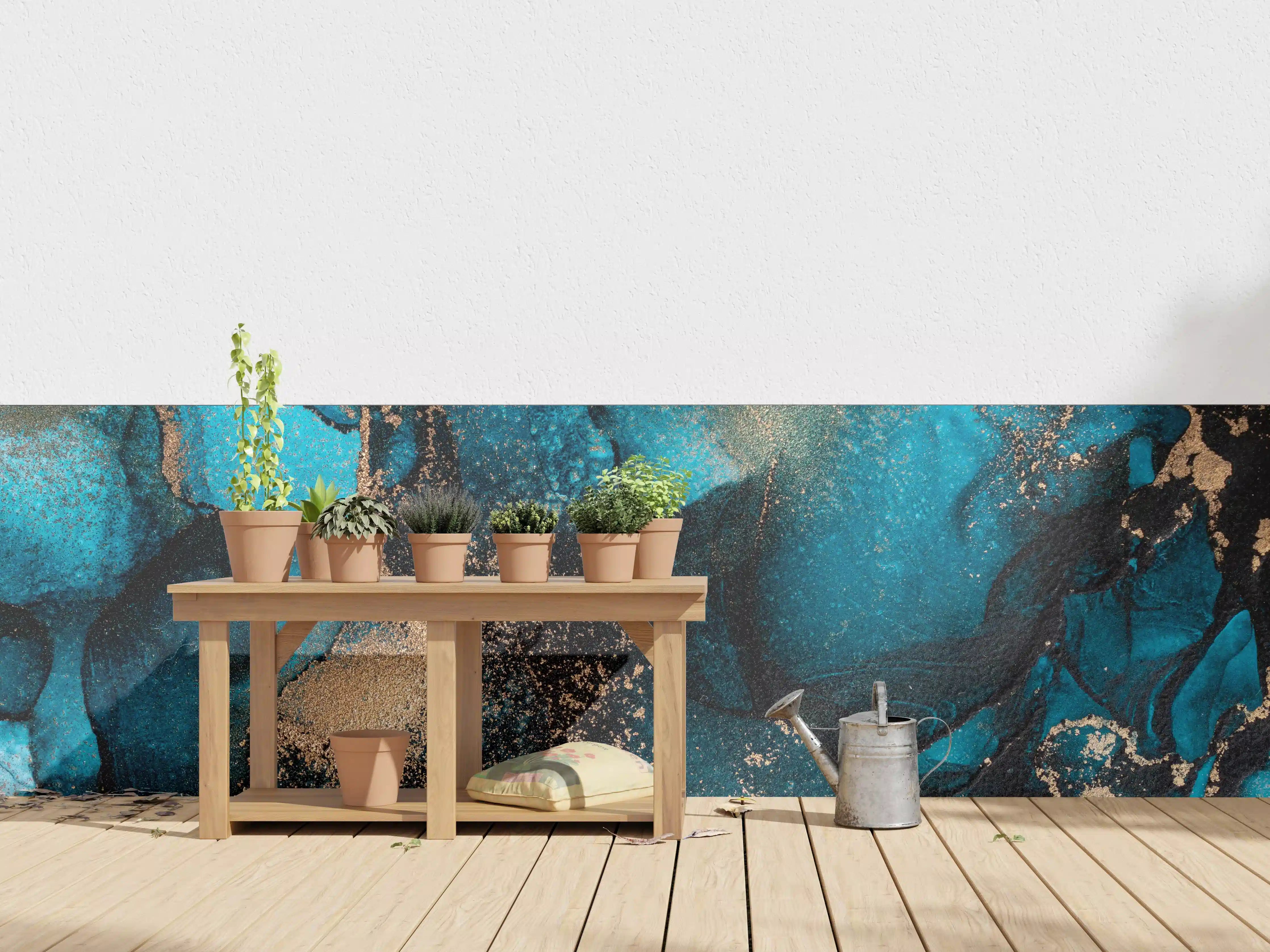 Wandverkleidung außen - Marmor Wand Design - Flüssigmalerei