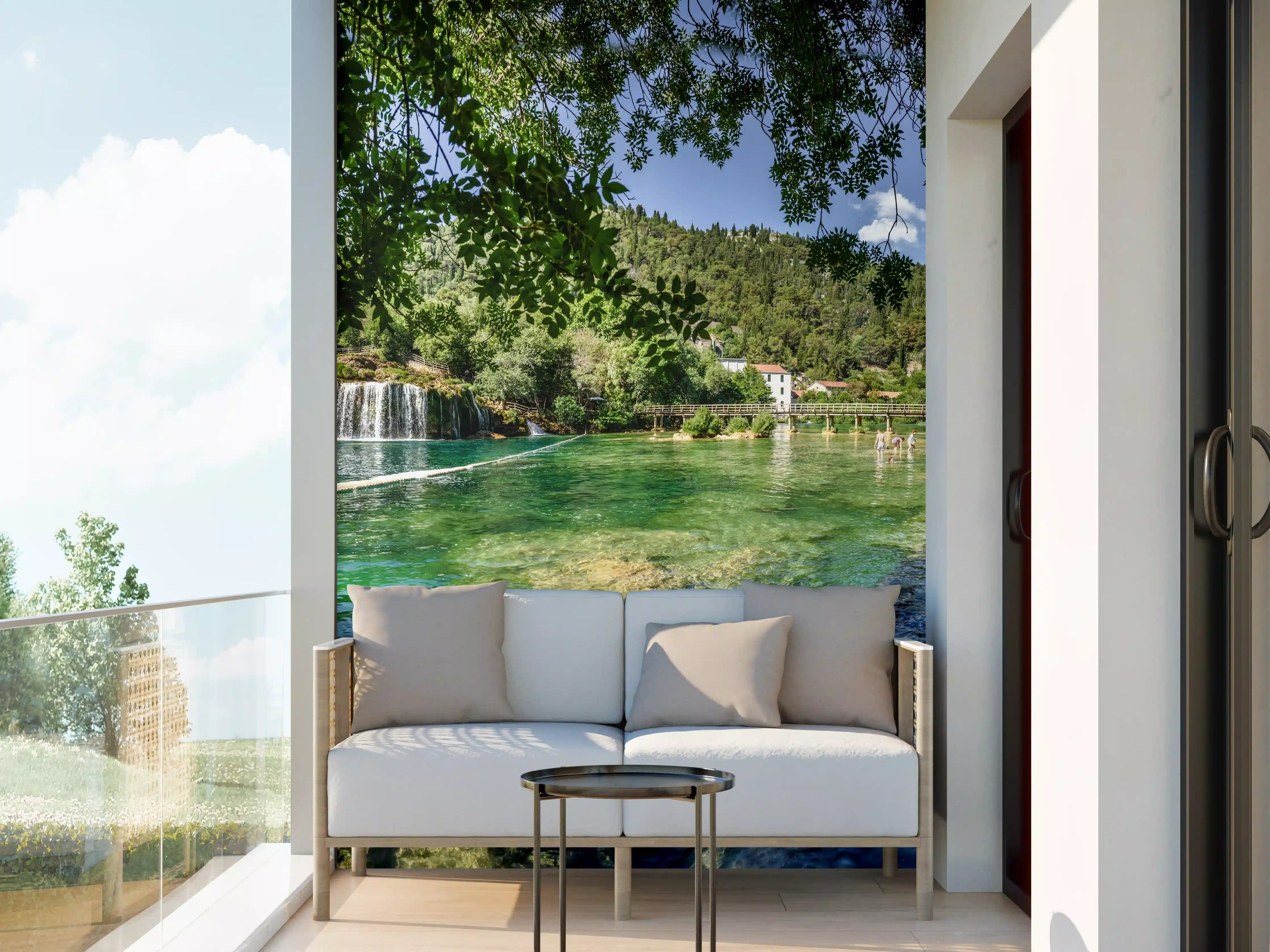Wandverkleidung außen - Mediterraner Wasserfall