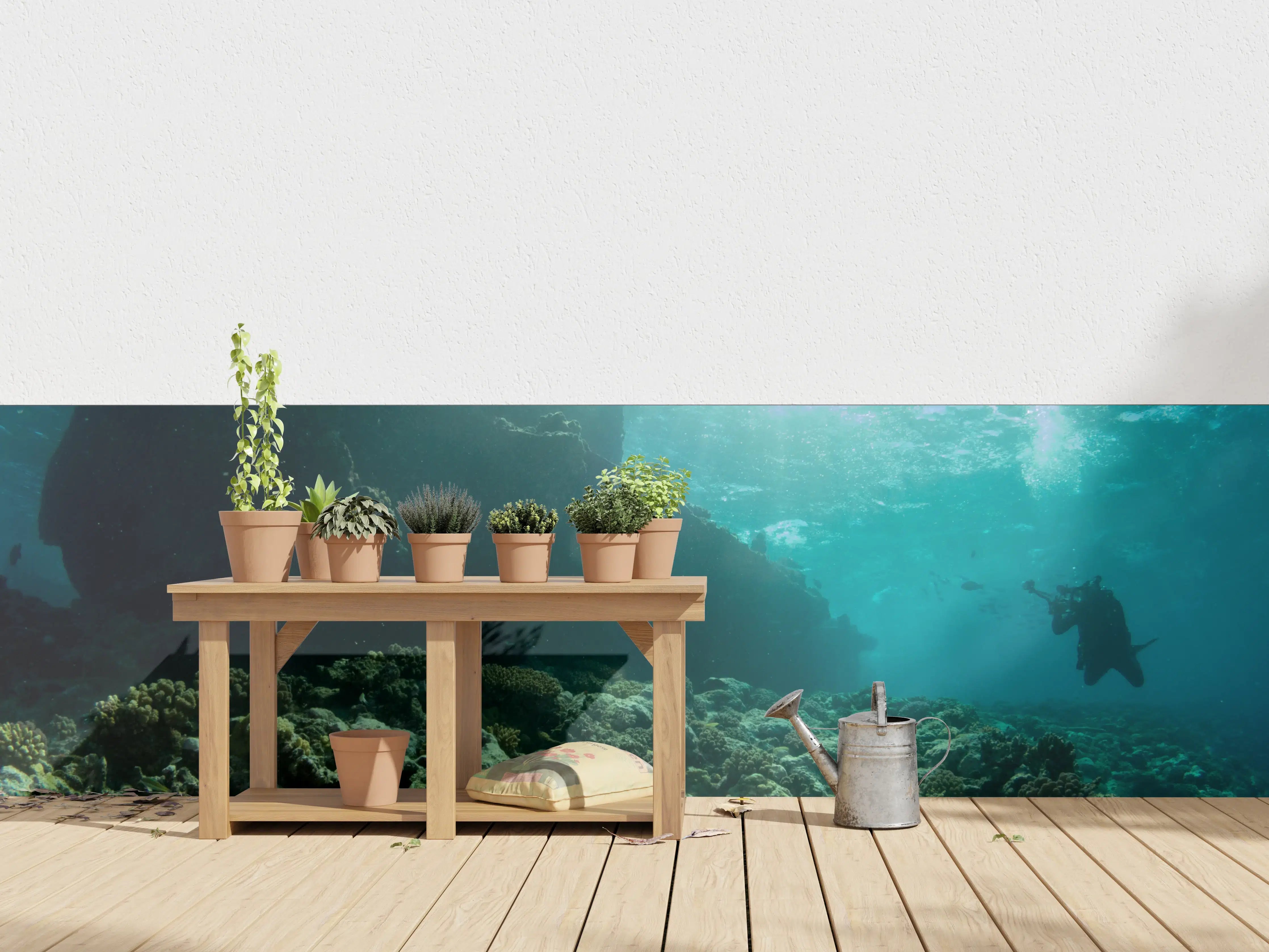 Wandverkleidung außen - Meeresboden mit Unterwasserleben