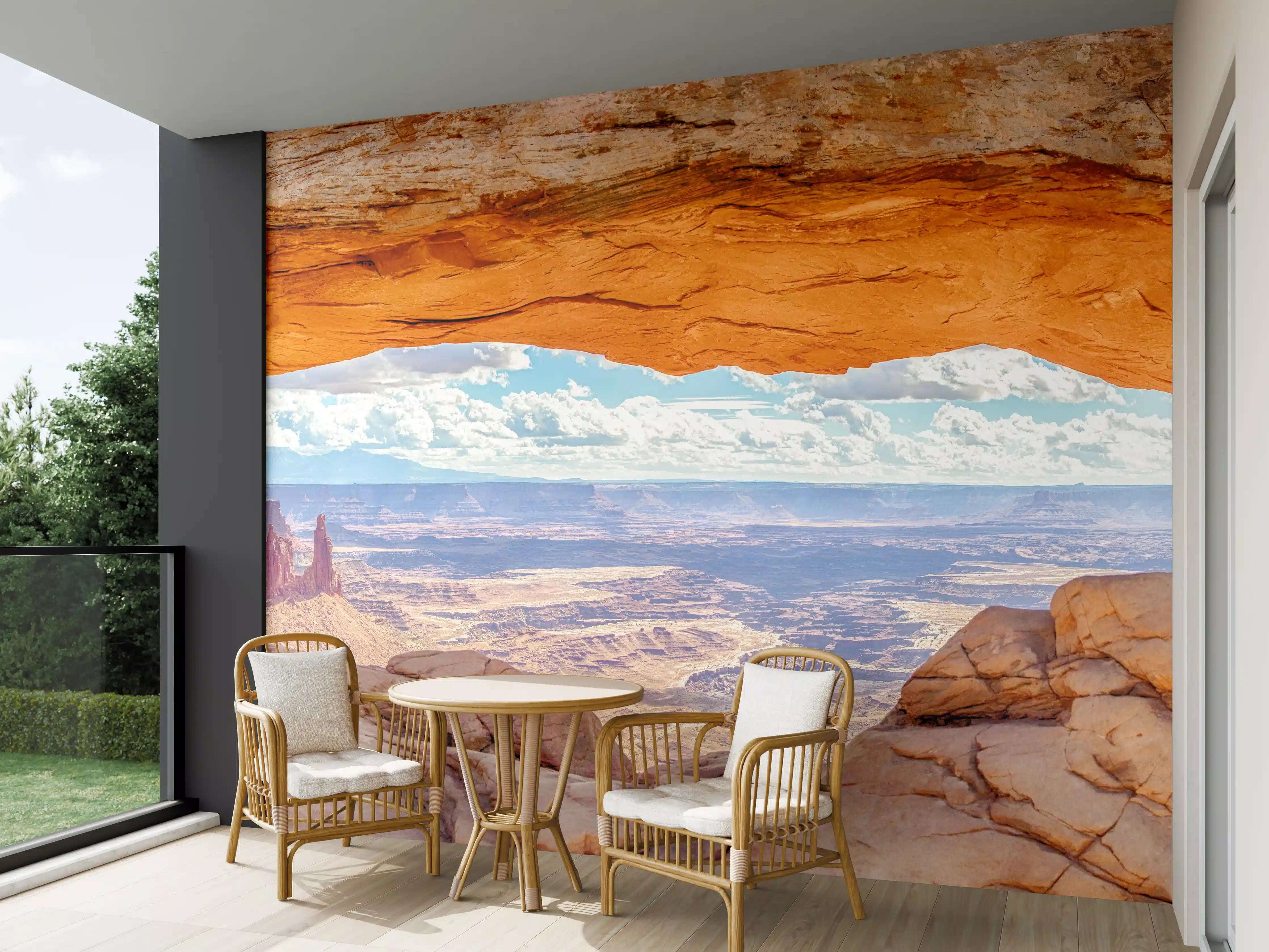 Wandverkleidung außen - Mesa Arch-Panorama bei Sonnenaufgang