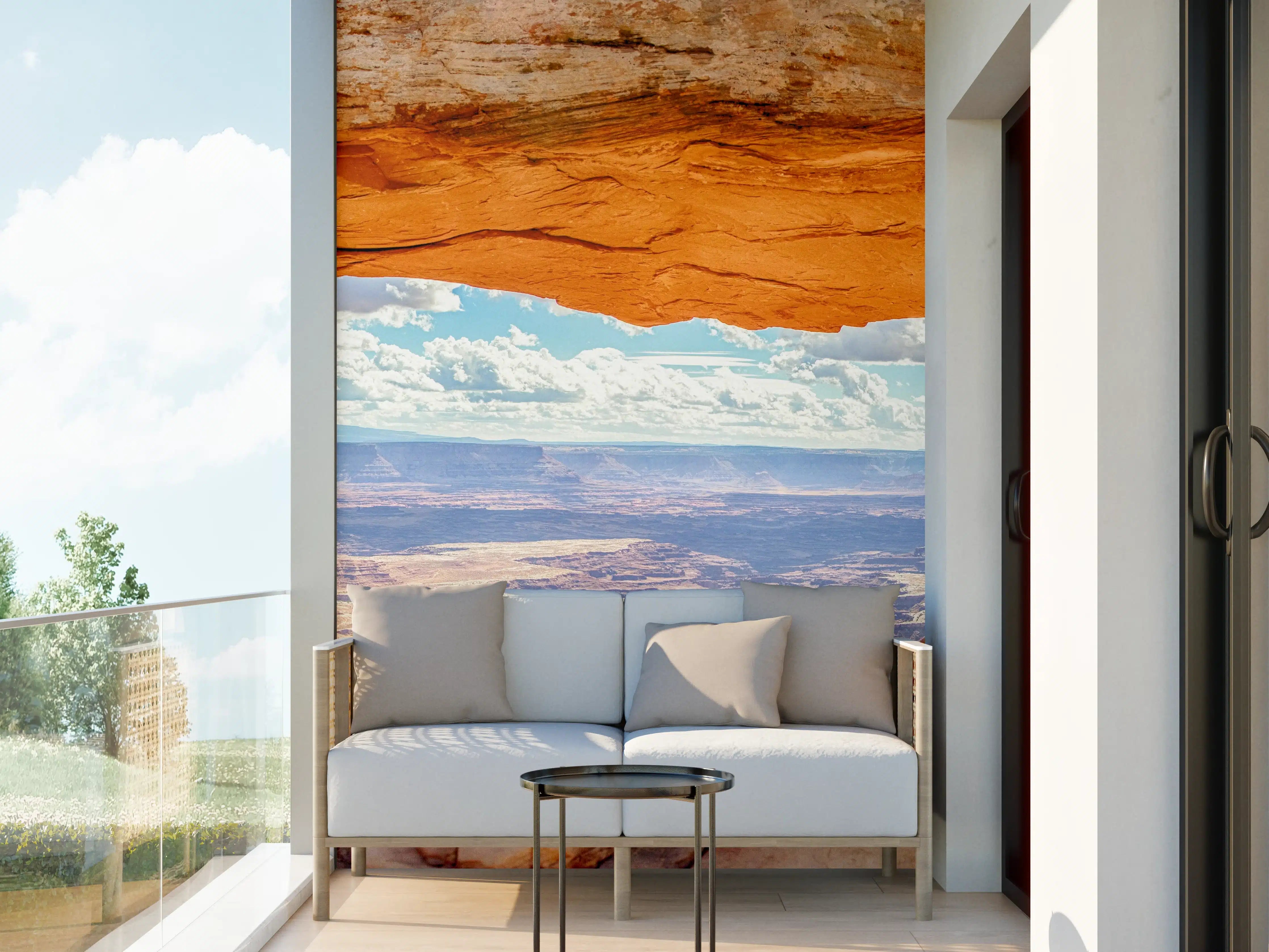 Wandverkleidung außen - Mesa Arch-Panorama bei Sonnenaufgang