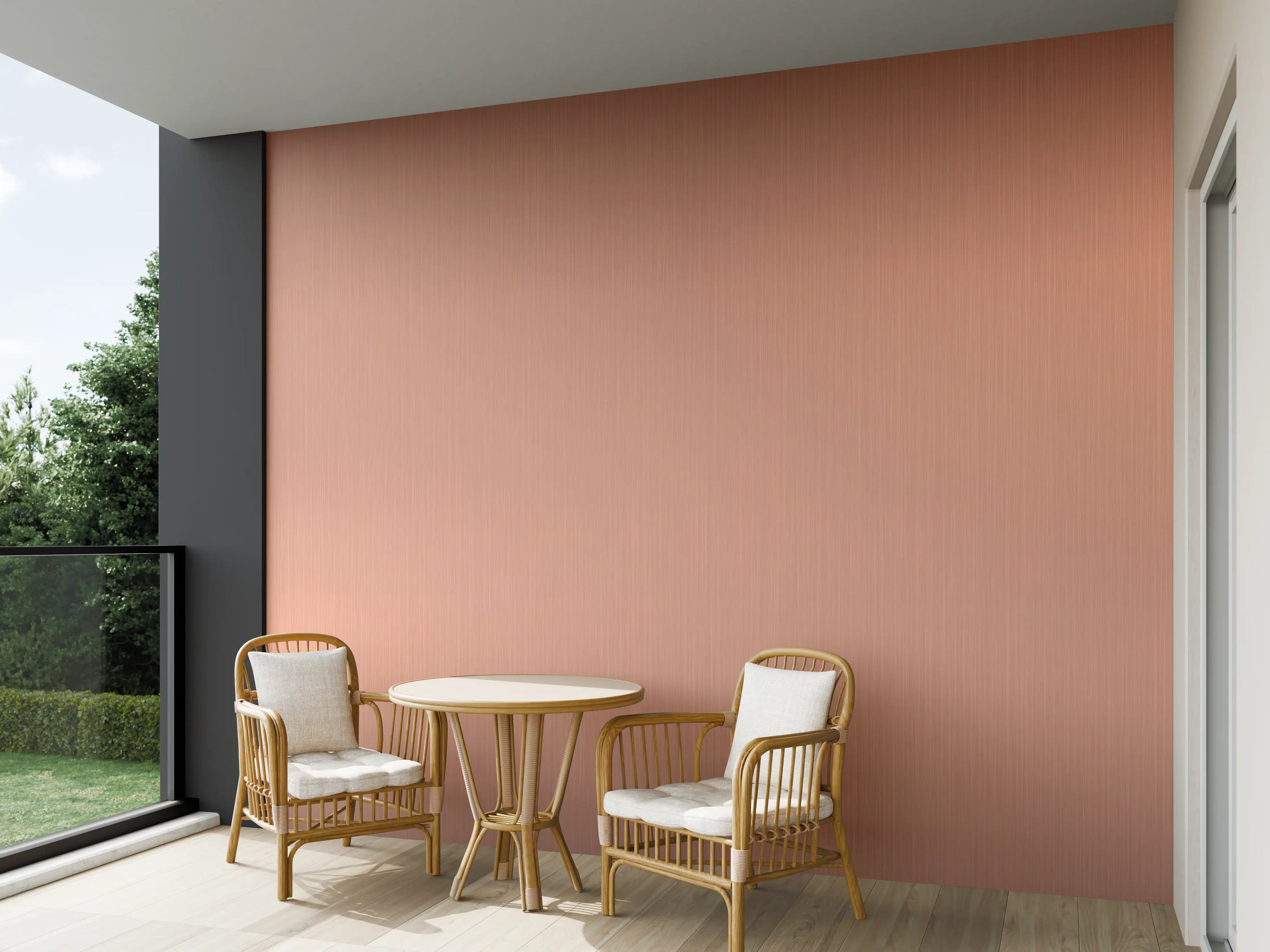 Wandverkleidung außen - Metallische Gebürstete Bronze-Textur