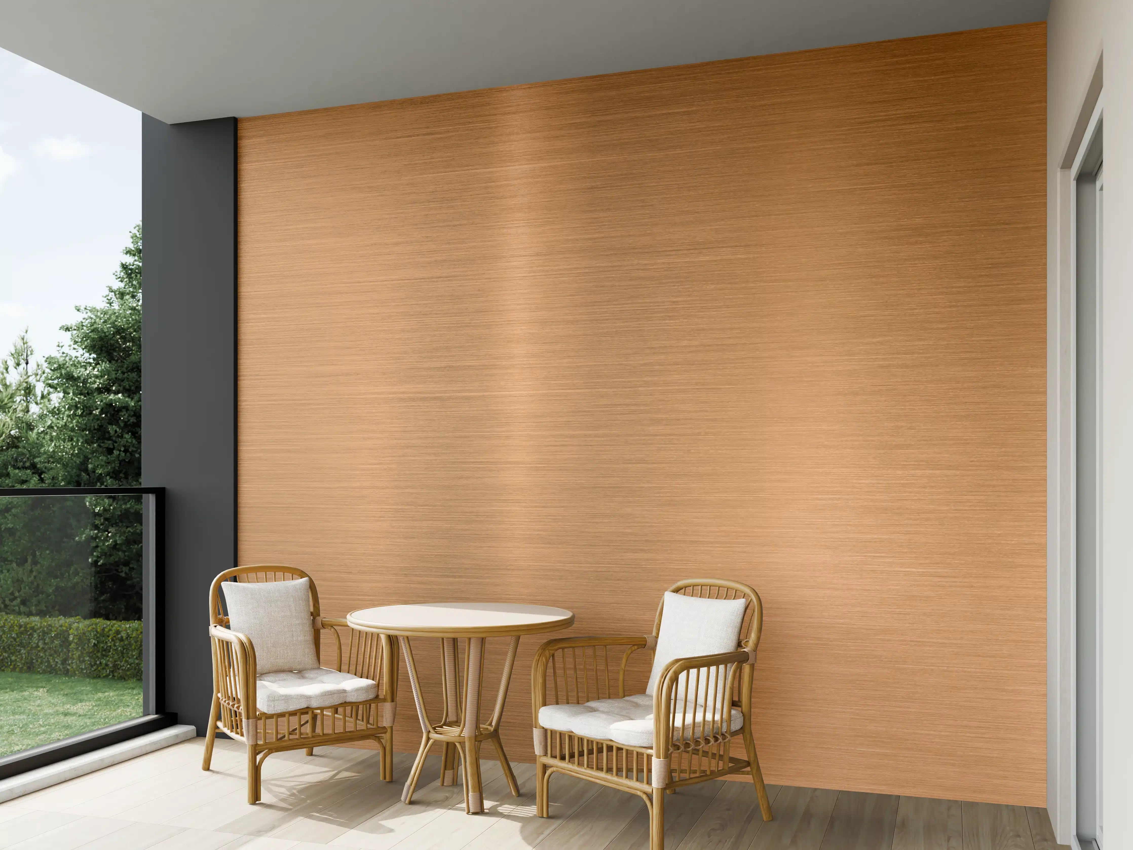 Wandverkleidung außen - Metallische Kupferplatte