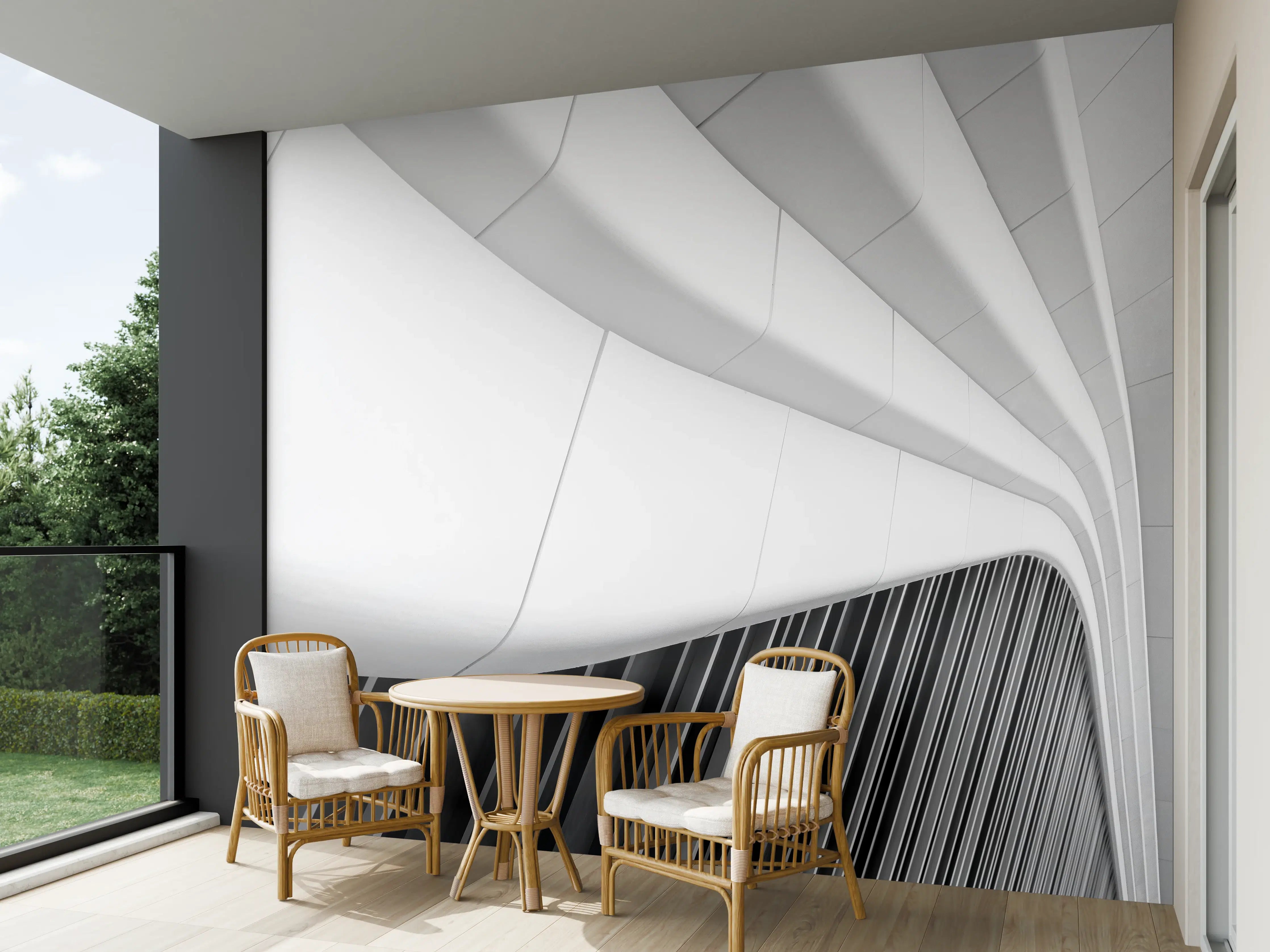Wandverkleidung außen - Moderne Architektur in Schwarz-Weiß