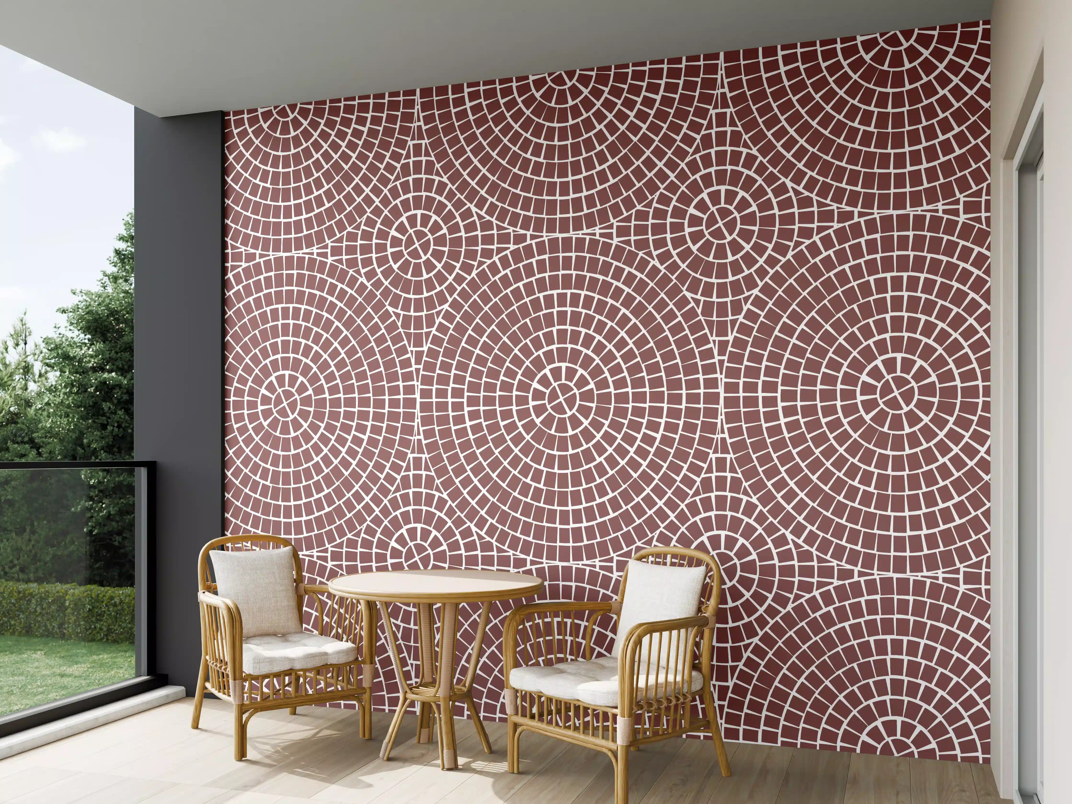 Wandverkleidung außen - Moderne Mosaik-Muster in Braun