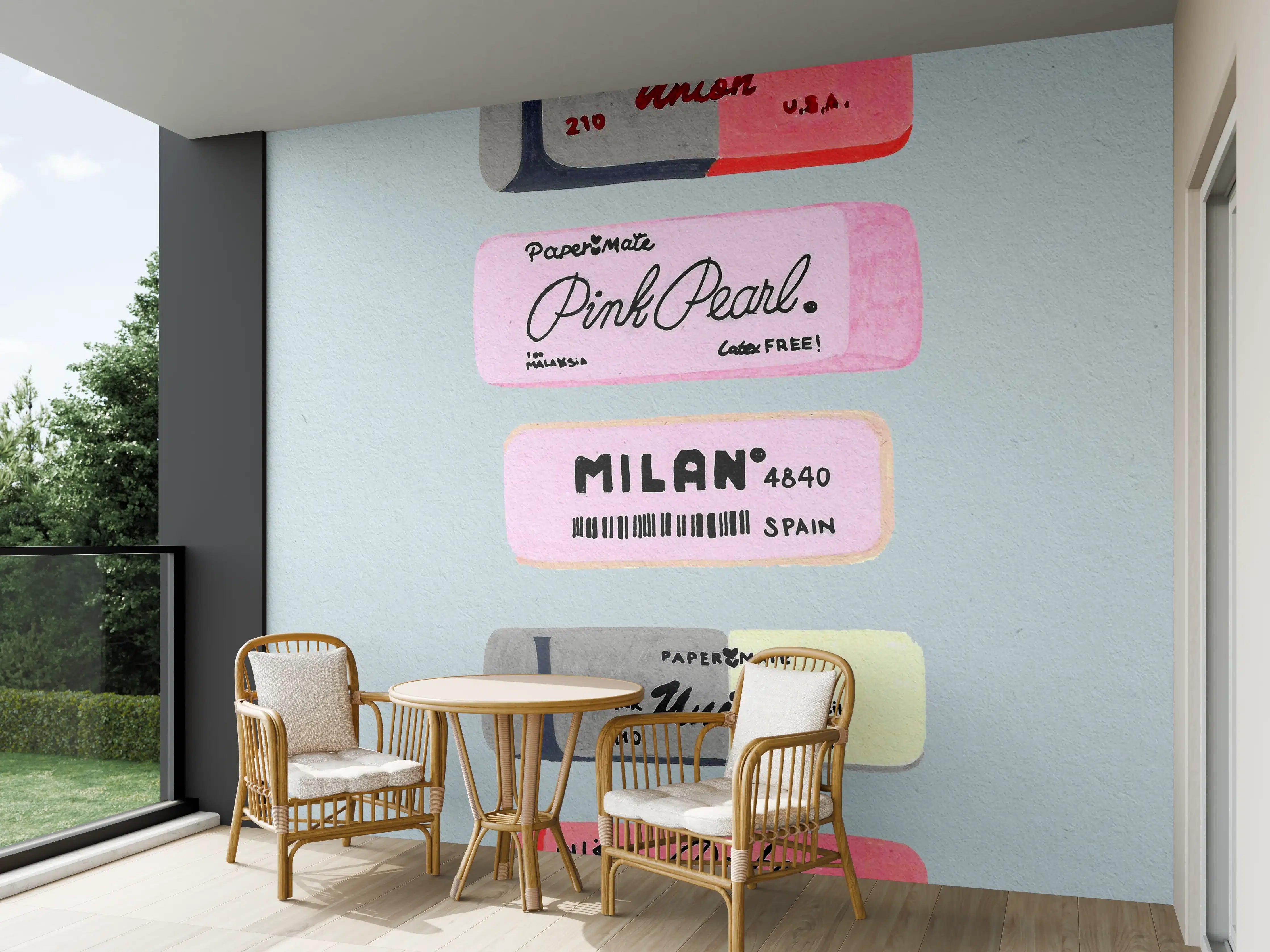 Wandverkleidung außen - Moderne Radiergummis - Pastellfarben