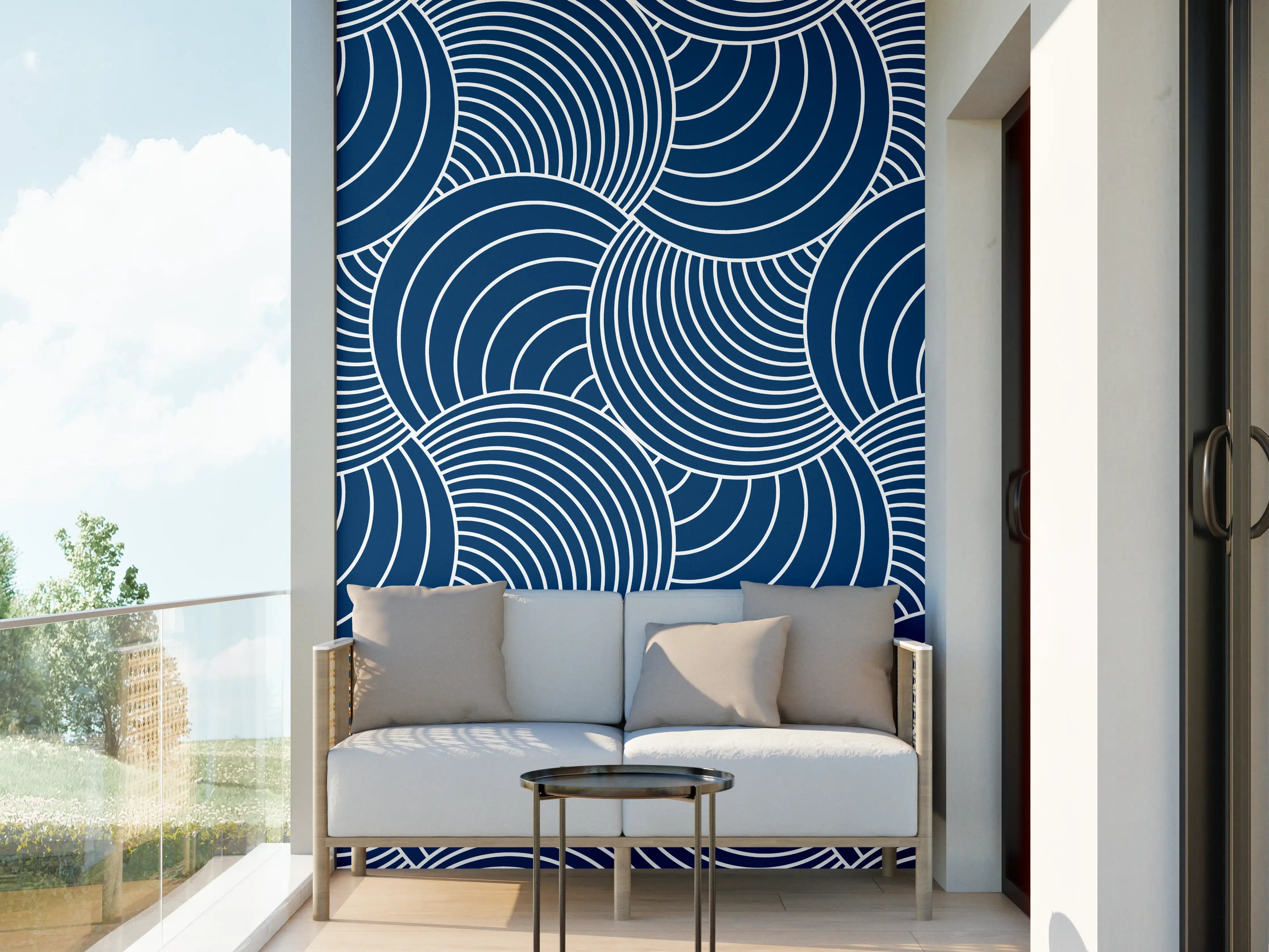Wandverkleidung außen - Moderne blaue Wellen