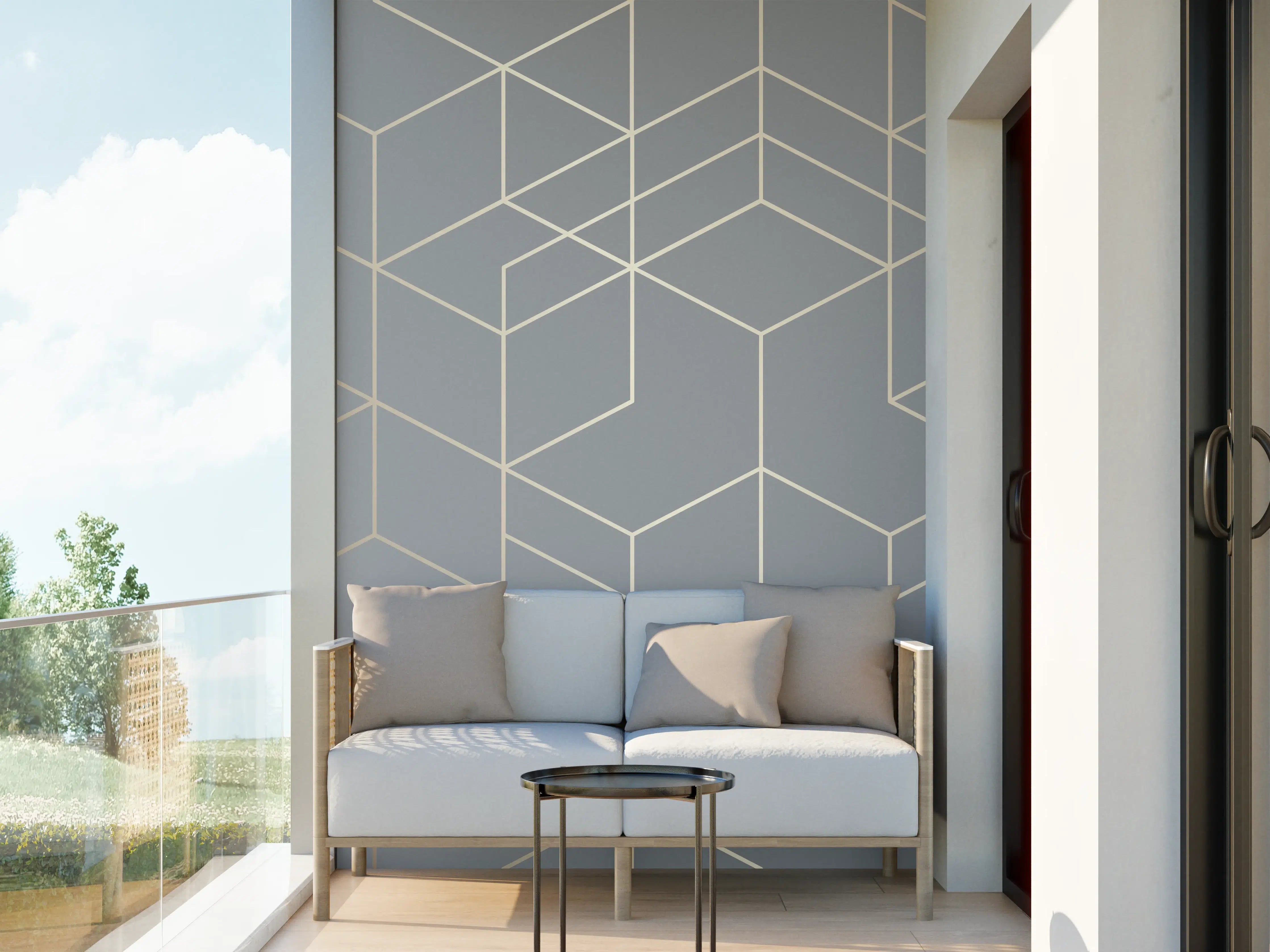 Wandverkleidung außen - Modernes Weiß-Grau-Design