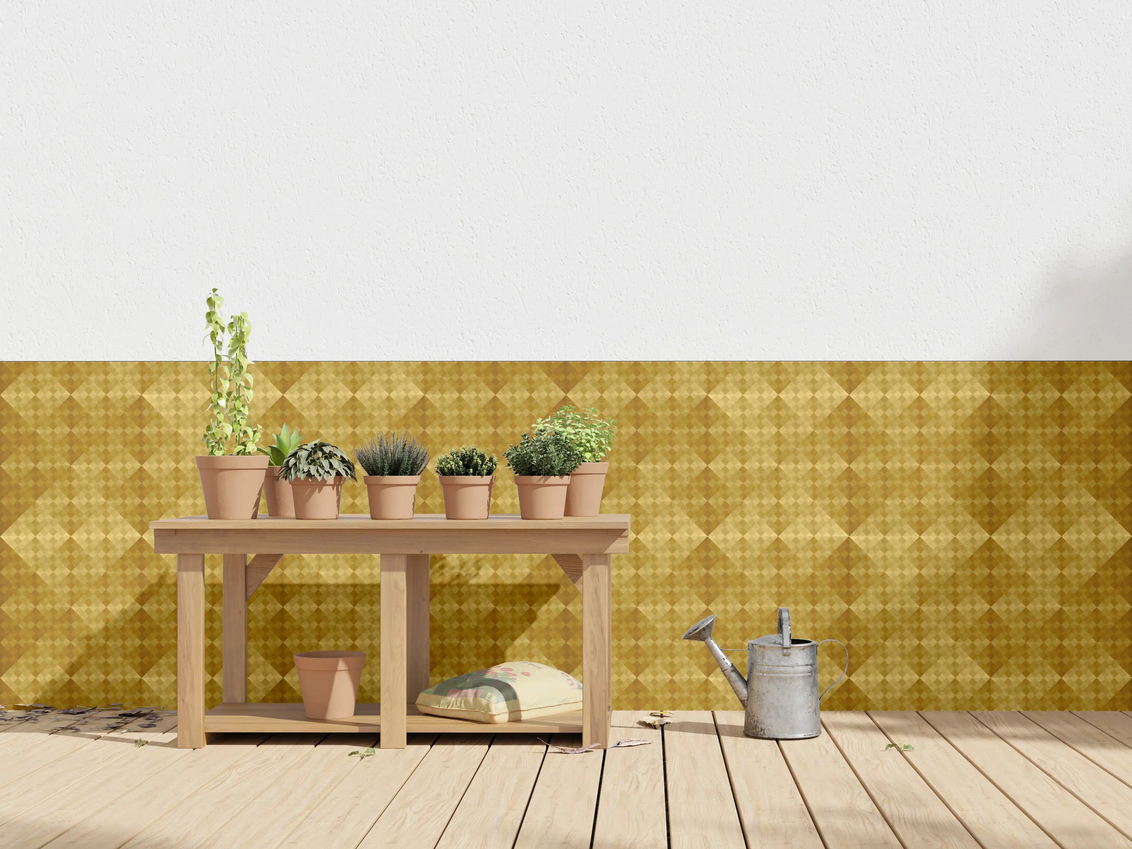 Wandverkleidung außen - Mosaik Motiv - Goldfolie