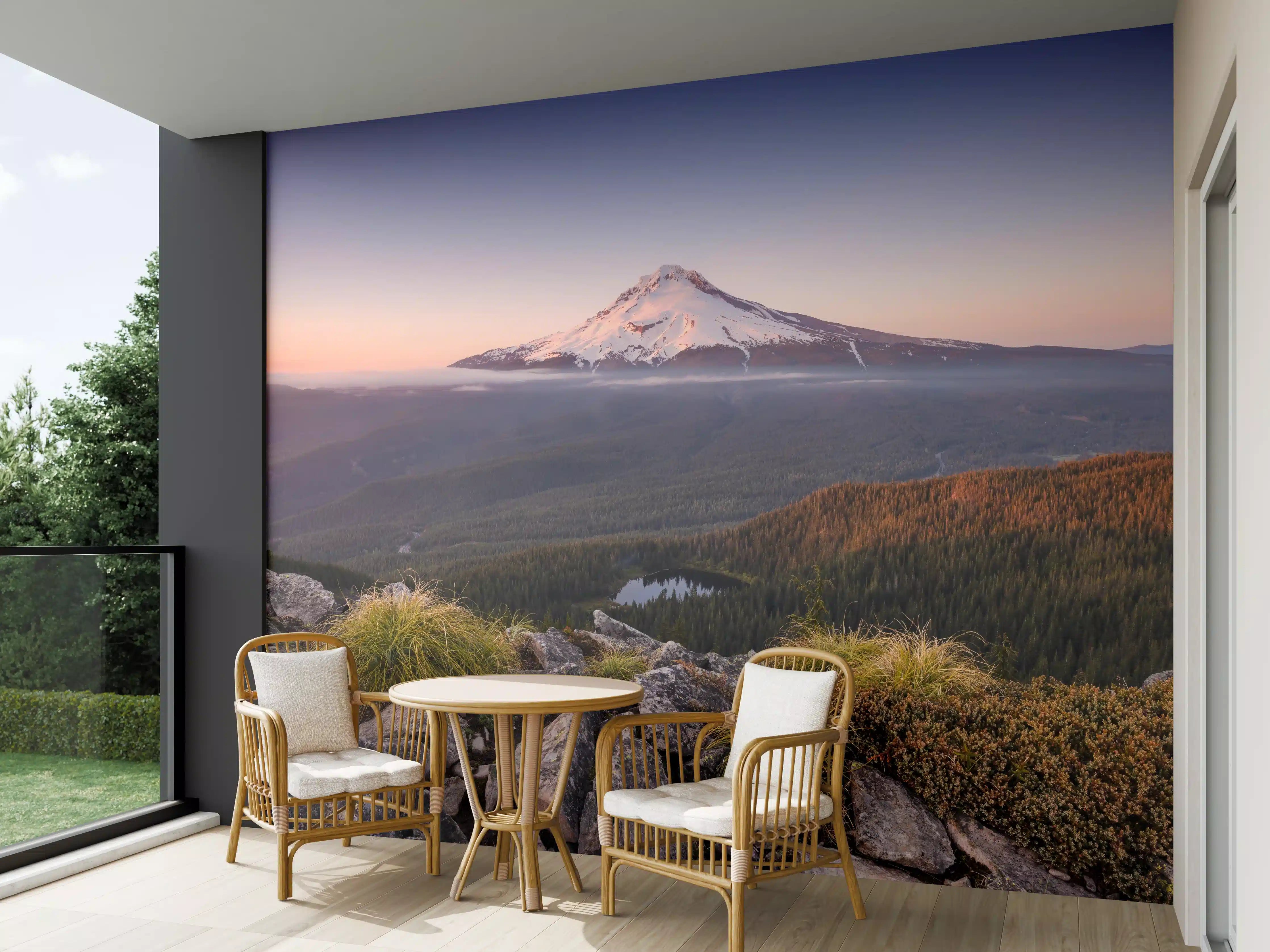 Wandverkleidung außen - Mount Hood Winterdämmerung