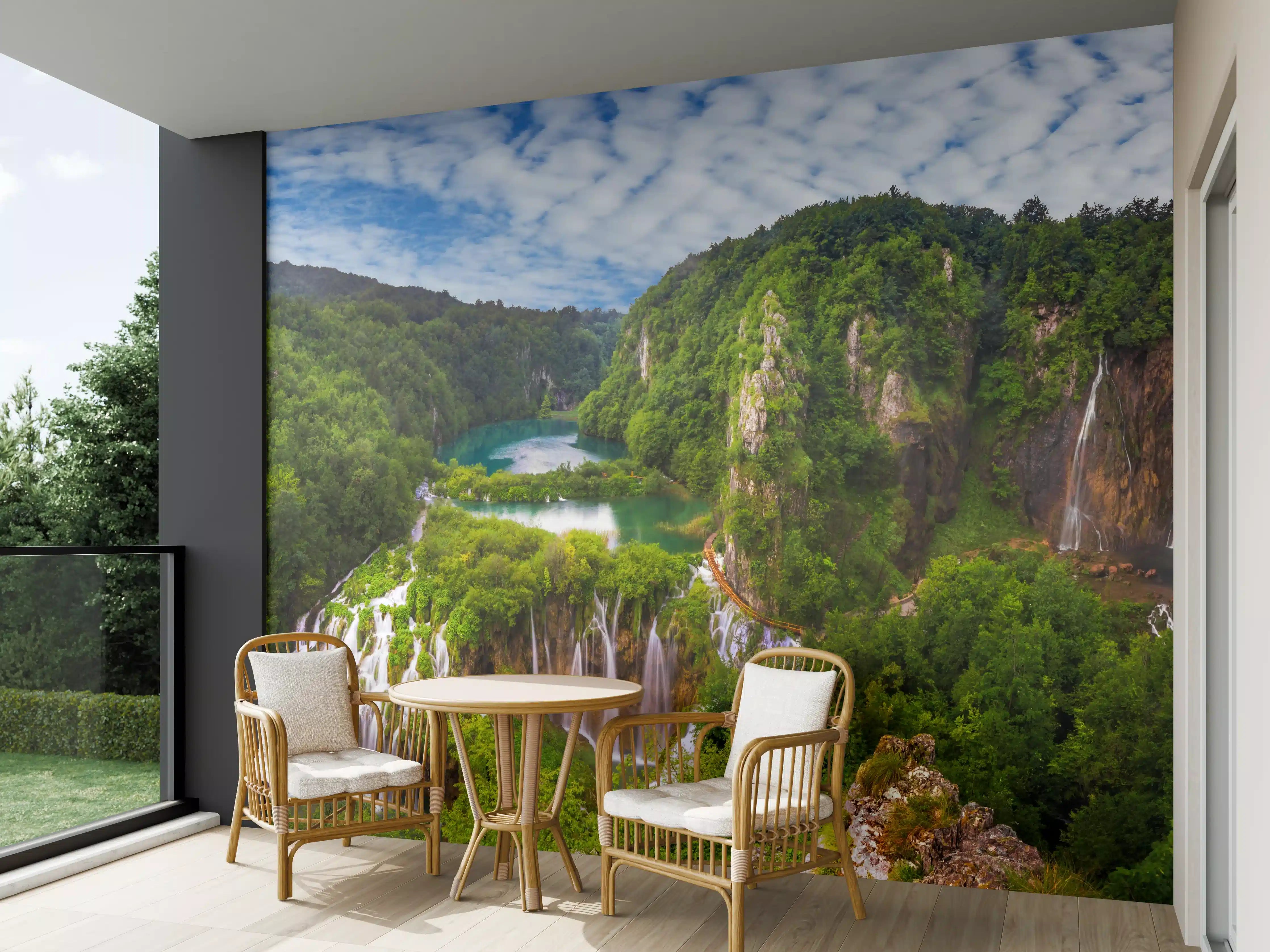 Wandverkleidung außen - Multi-Wasserfall - Landschaft