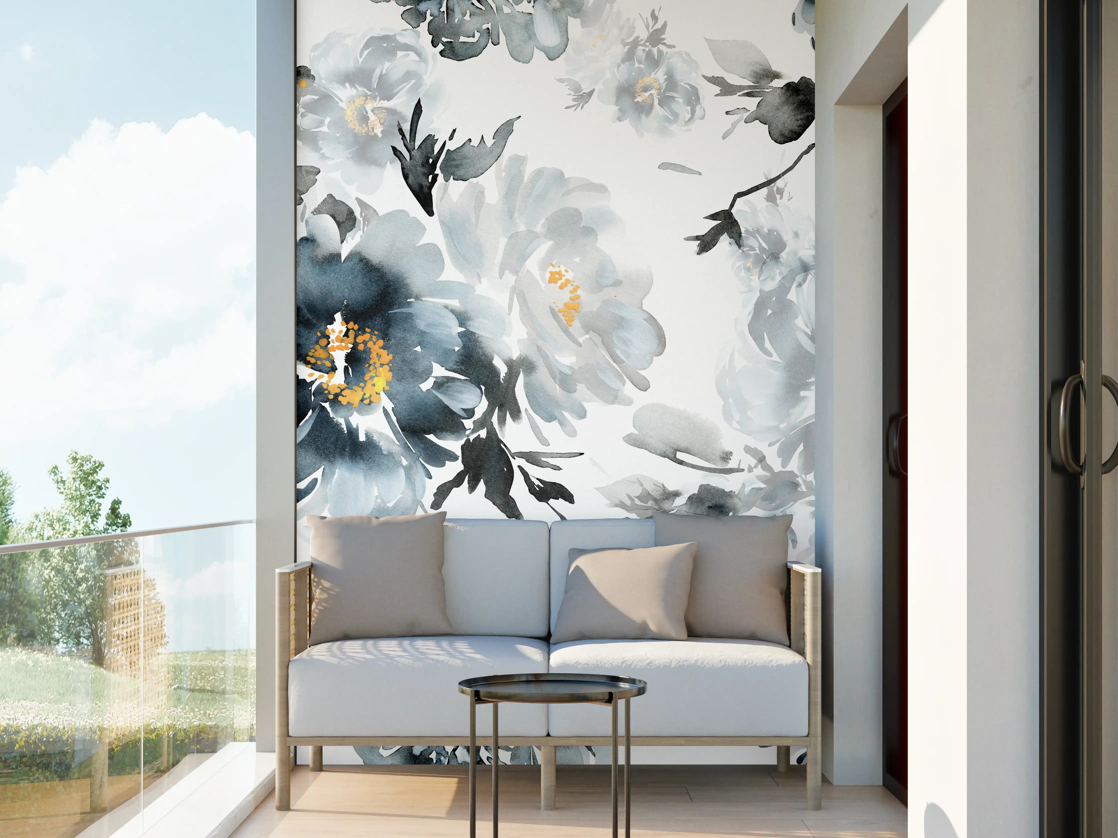 Wandverkleidung außen - Nahtlose Sommer Muster mit Aquarell Blumen