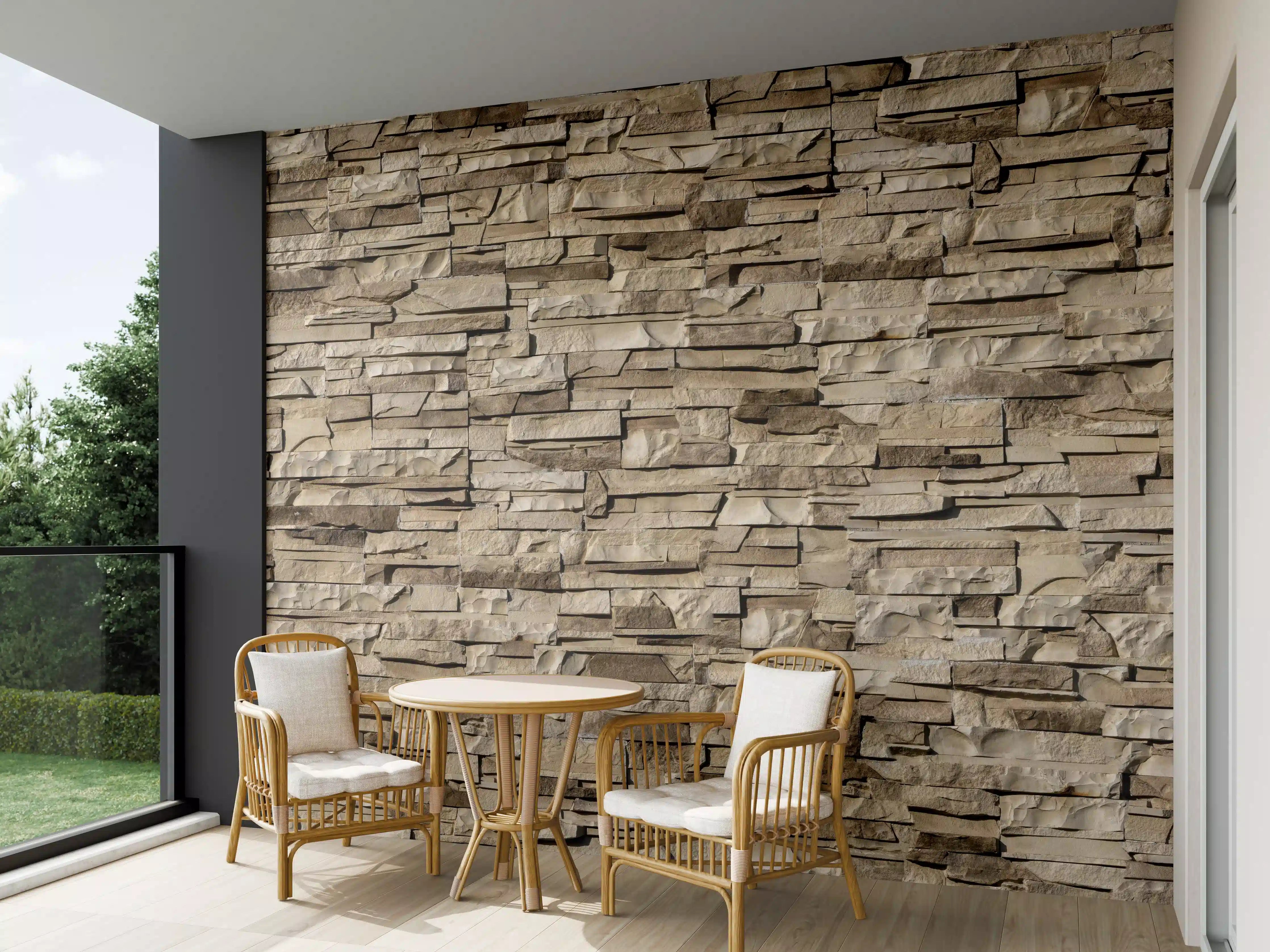 Wandverkleidung außen - Nahtlose Textur von Klinkerfliesen - Dunkel