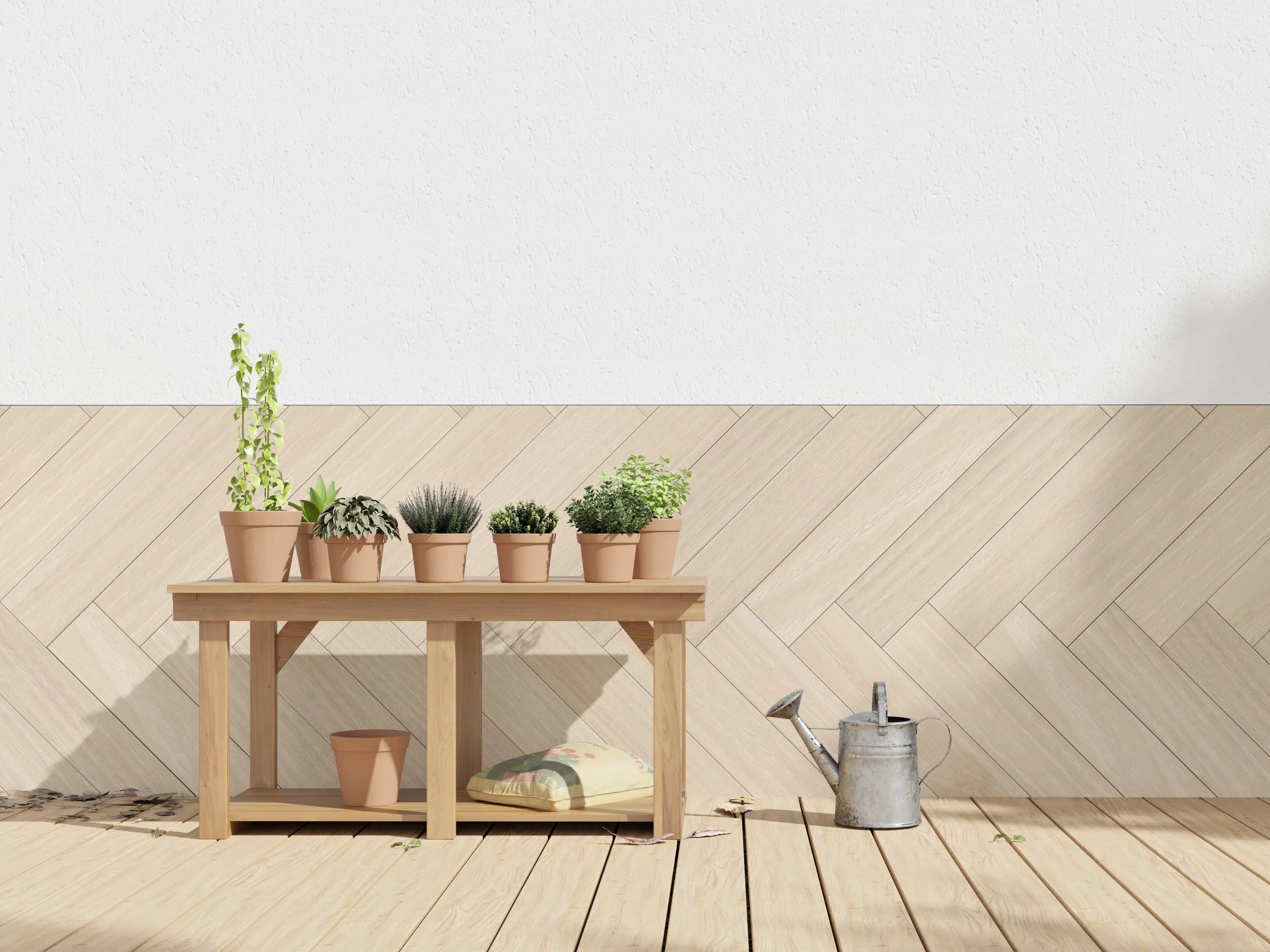 Wandverkleidung außen - Natürliche Holztextur - Beige