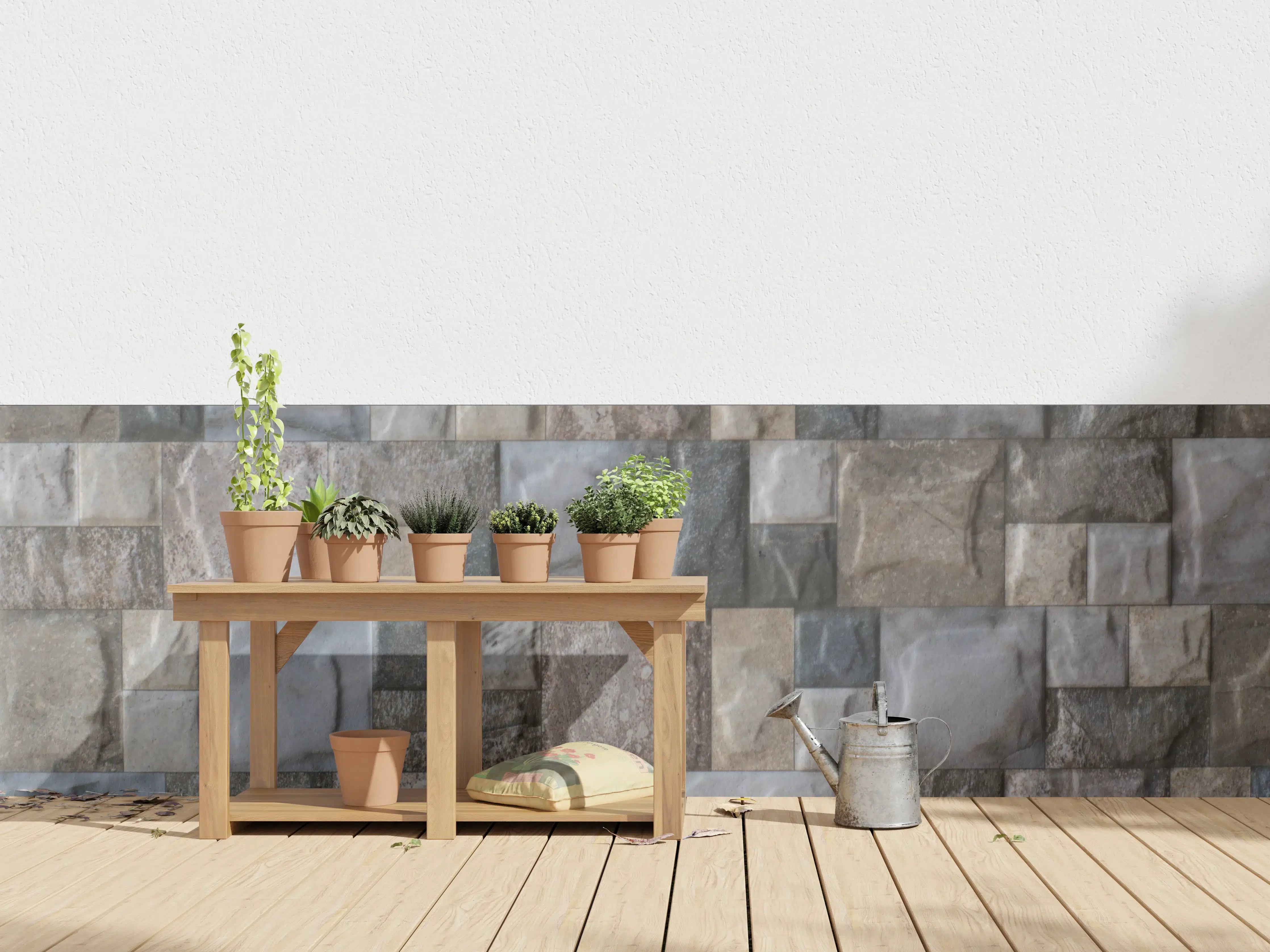 Wandverkleidung außen - Natürliche Steinoptik mit neutralen Tönen