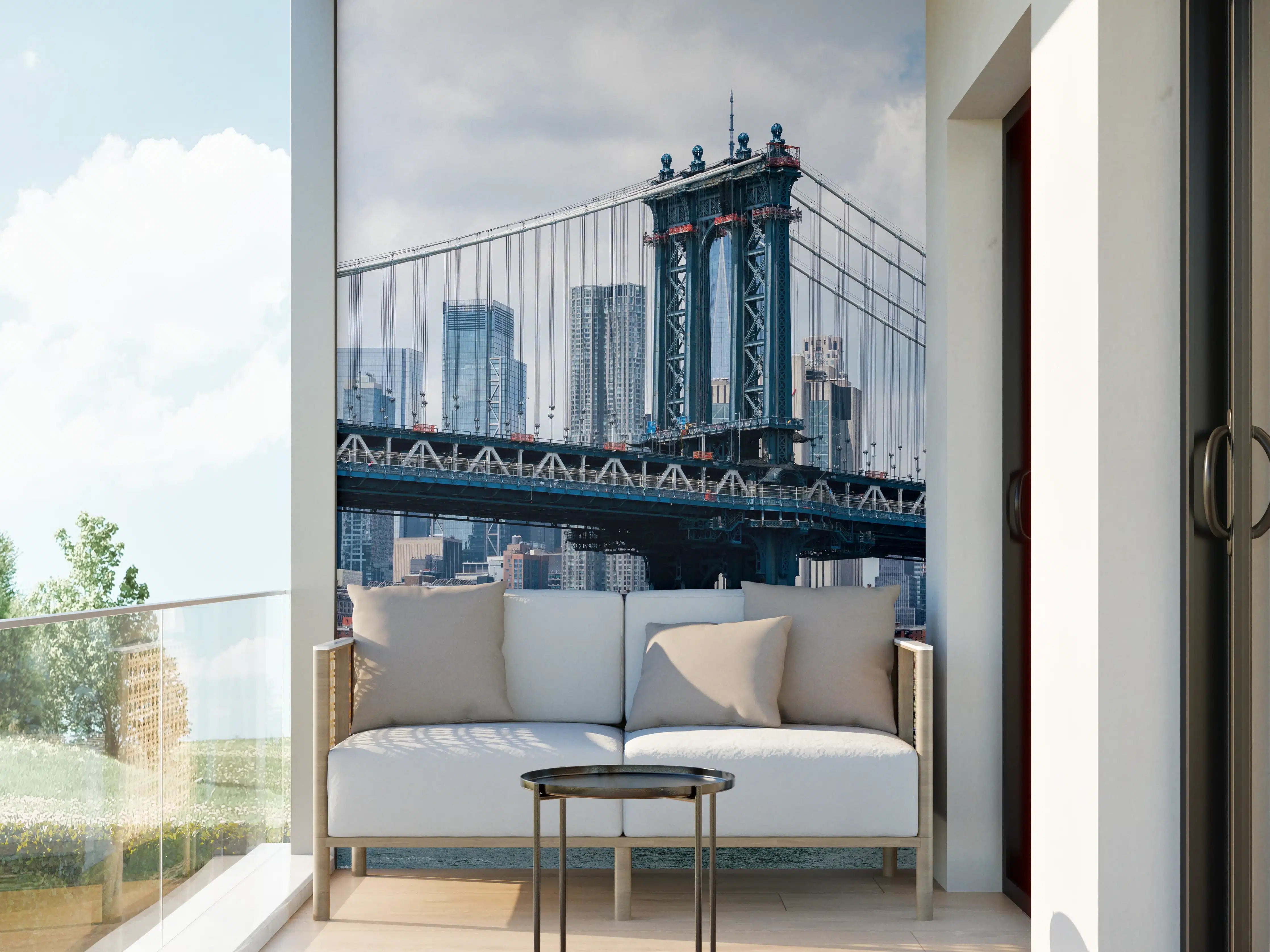 Wandverkleidung außen - New York City Skyline Brücke