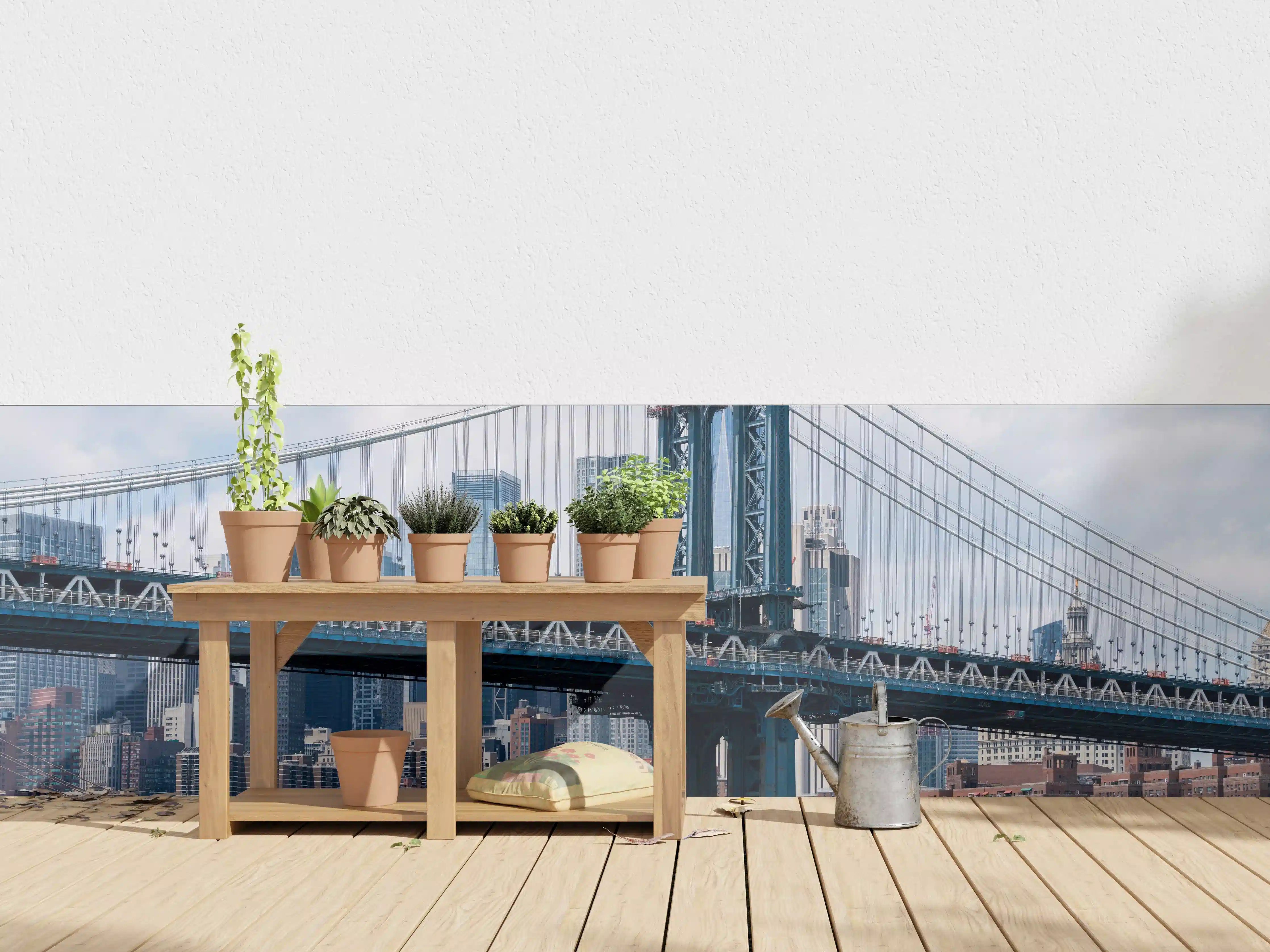 Wandverkleidung außen - New York City Skyline Brücke
