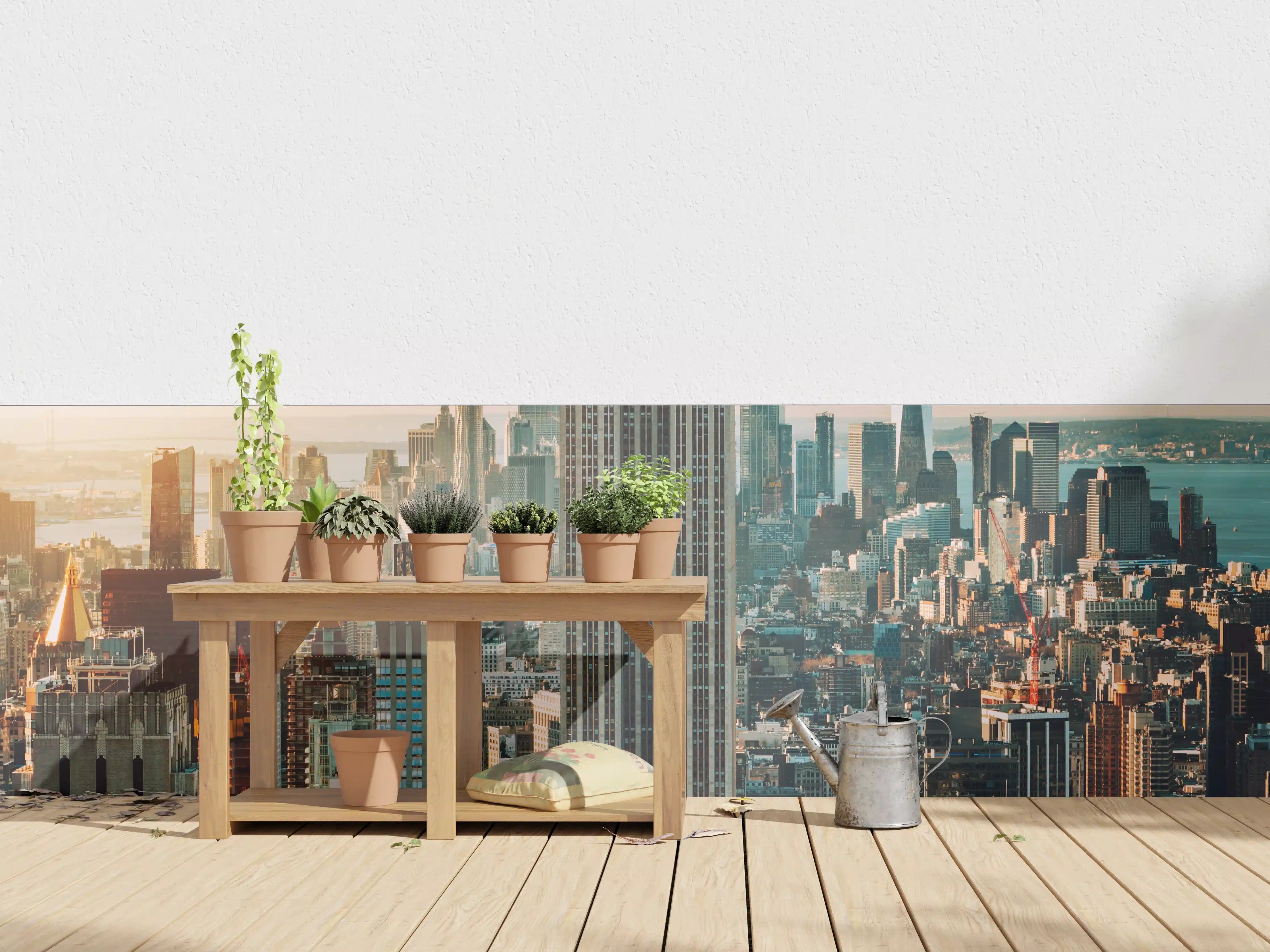 Wandverkleidung außen - New York Skyline bei Sonnenaufgang