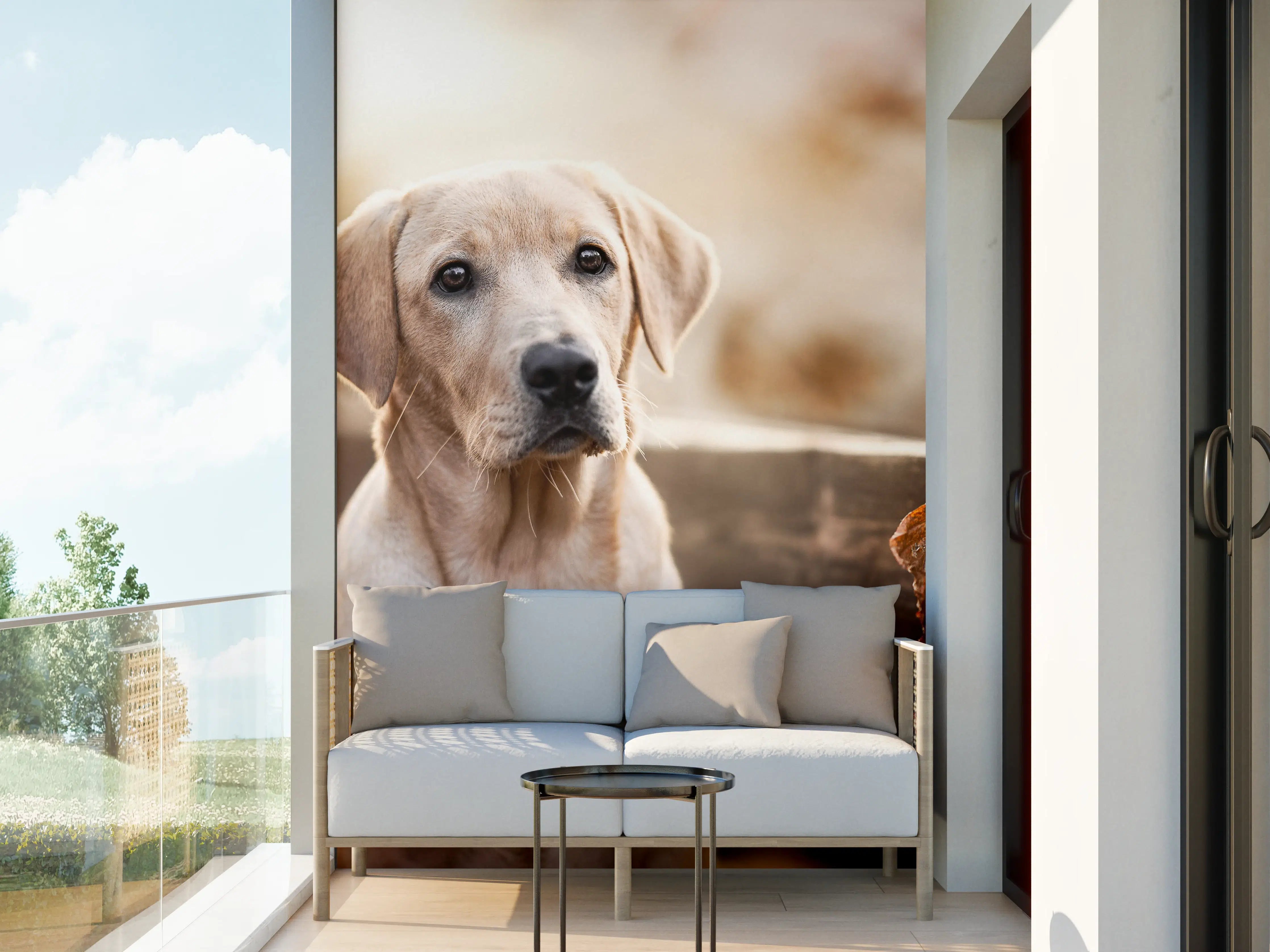 Wandverkleidung außen - Niedlicher Labrador Welpe