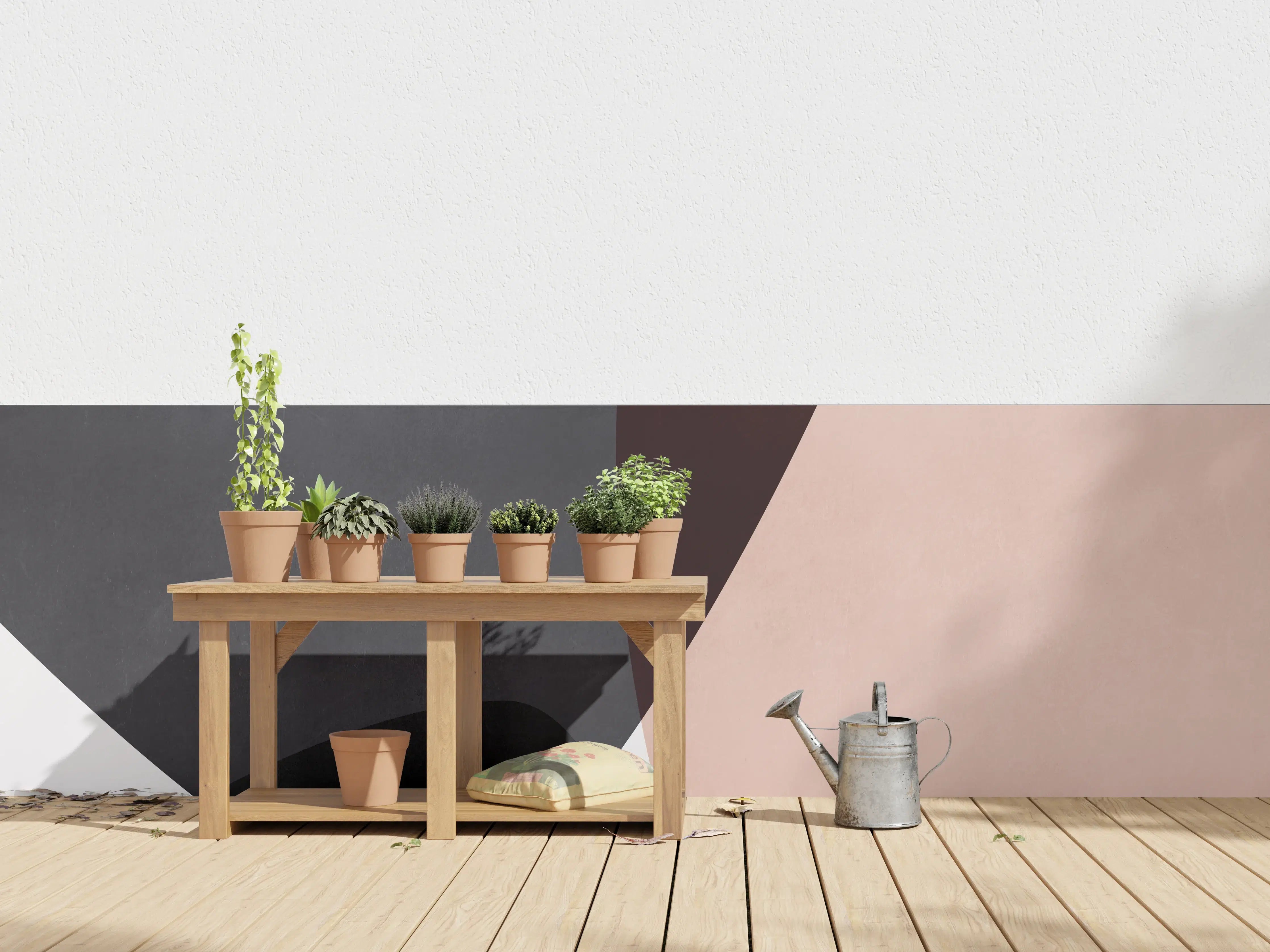 Wandverkleidung außen - Organische Formen Pastell Minimalismus