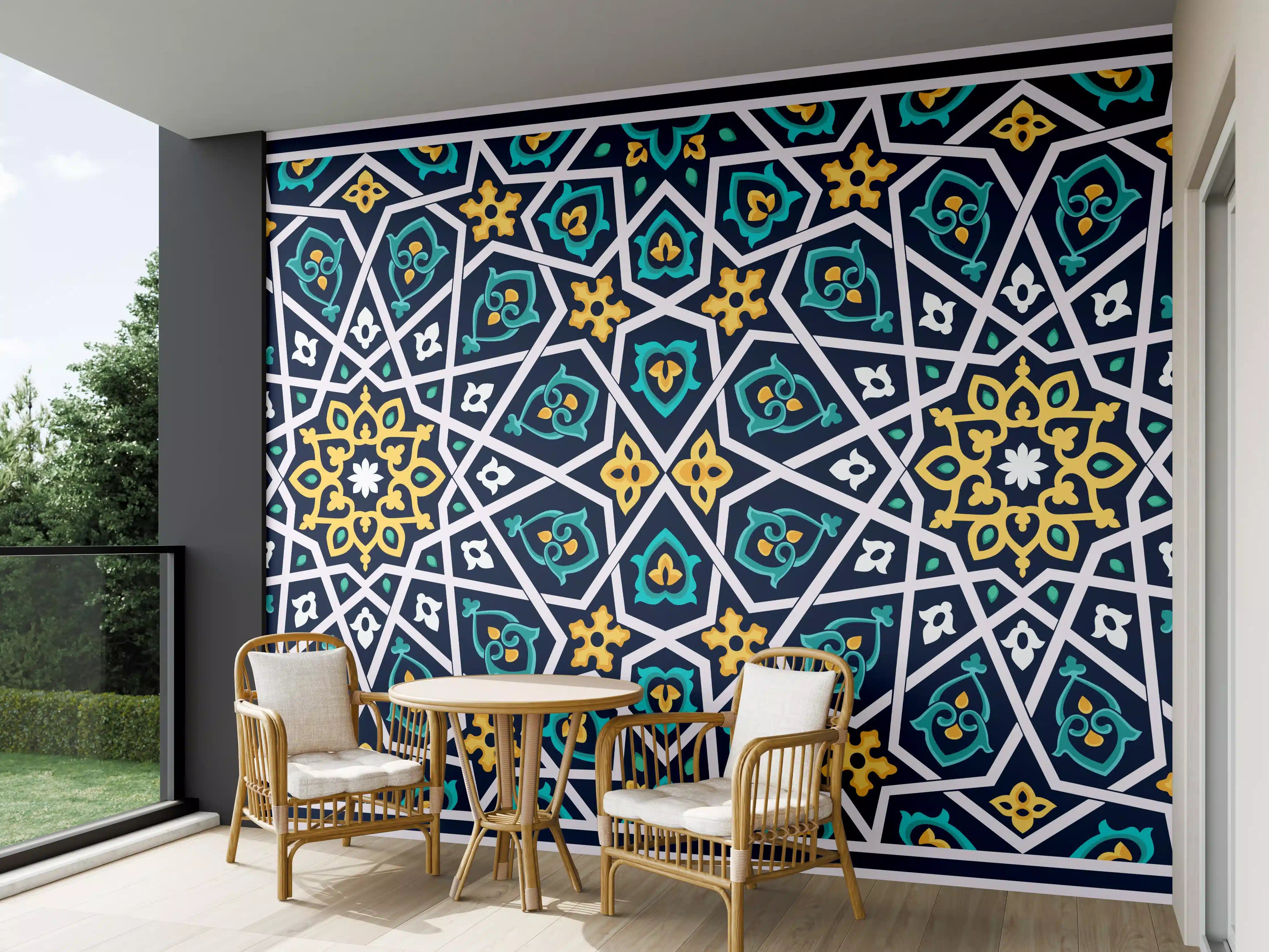 Wandverkleidung außen - Orientalische Sternstruktur