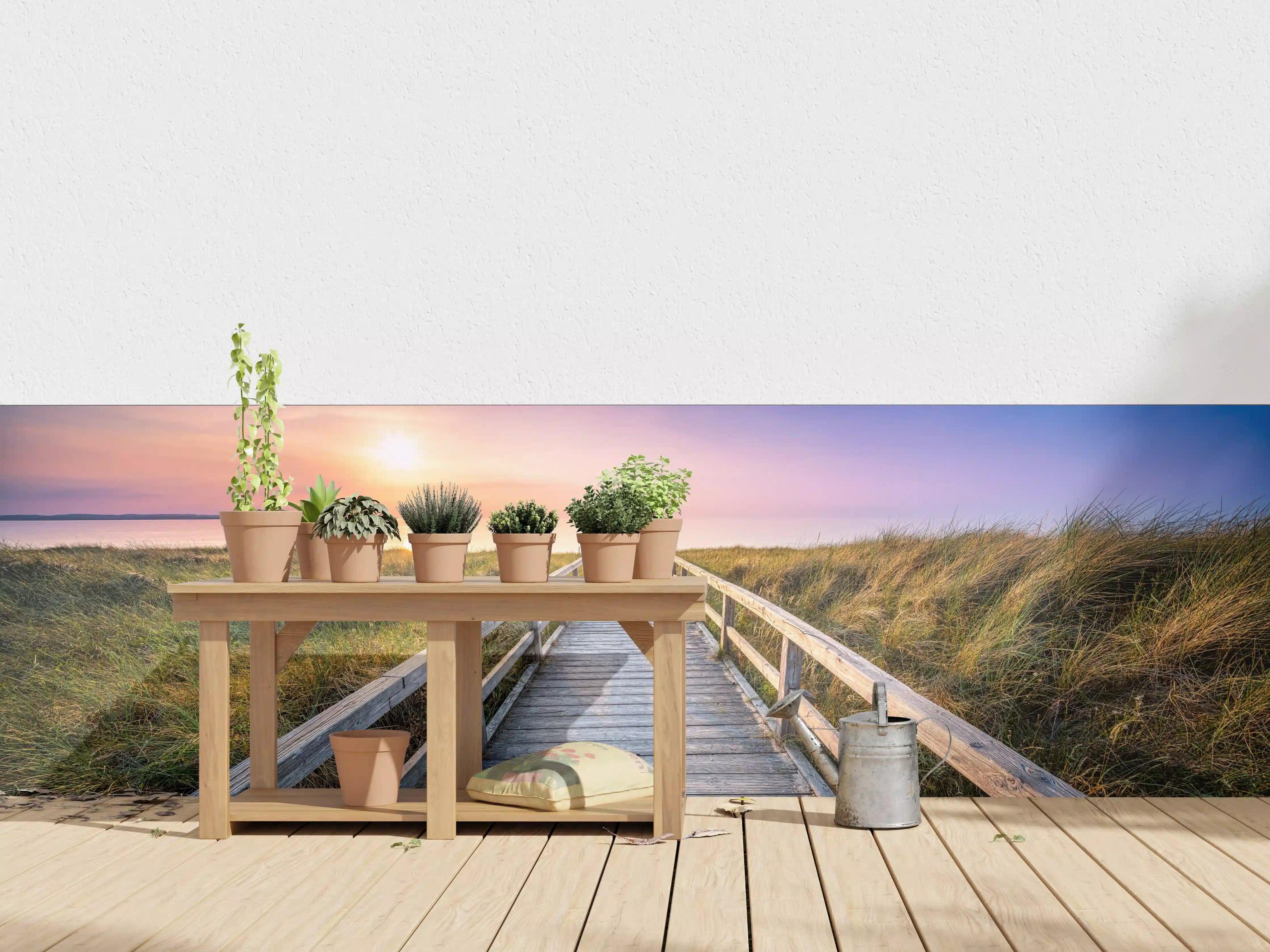 Wandverkleidung außen - Panorama - Wandern am Stand
