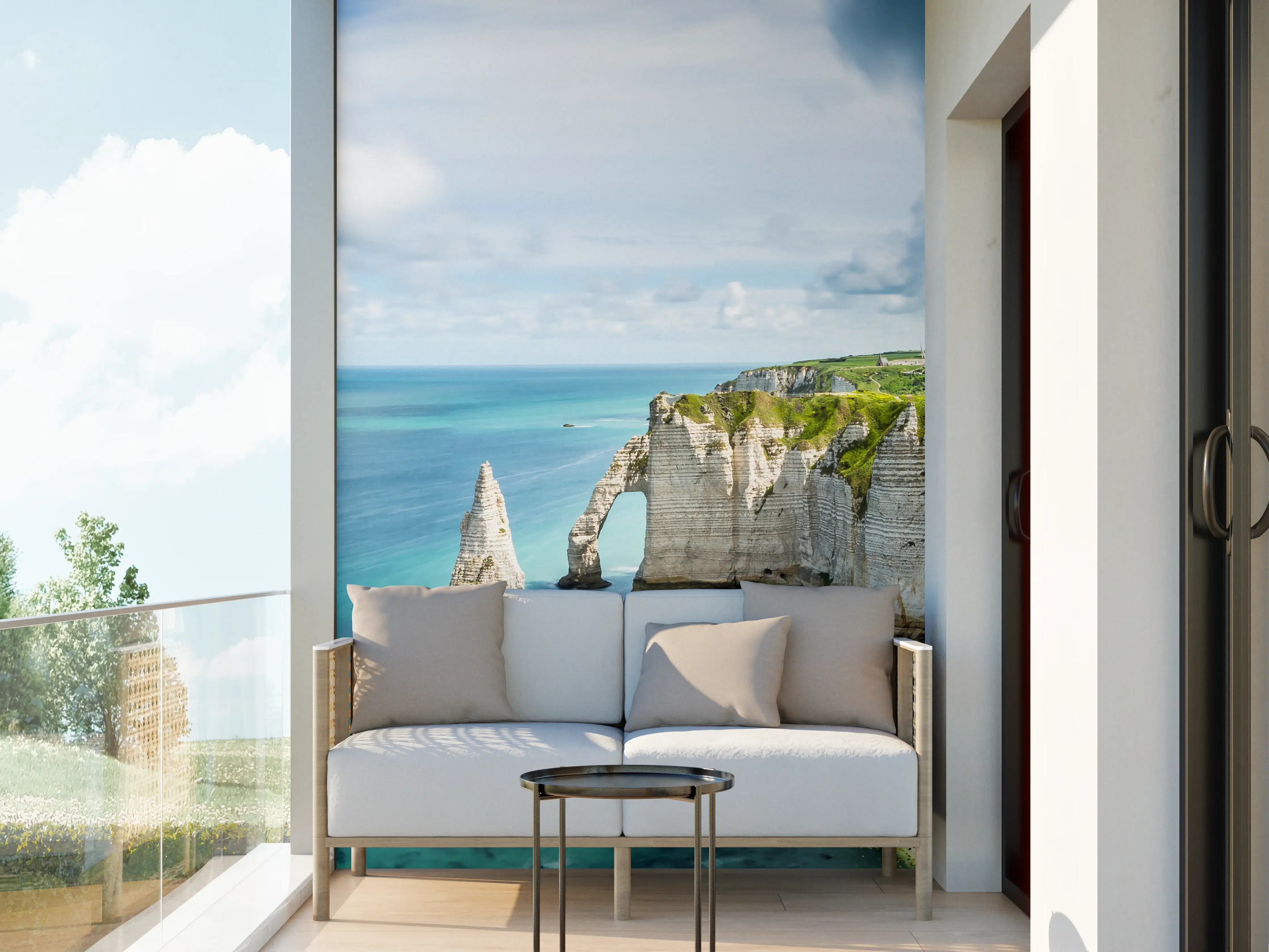 Wandverkleidung außen - Panorama in Etretat - Normandie