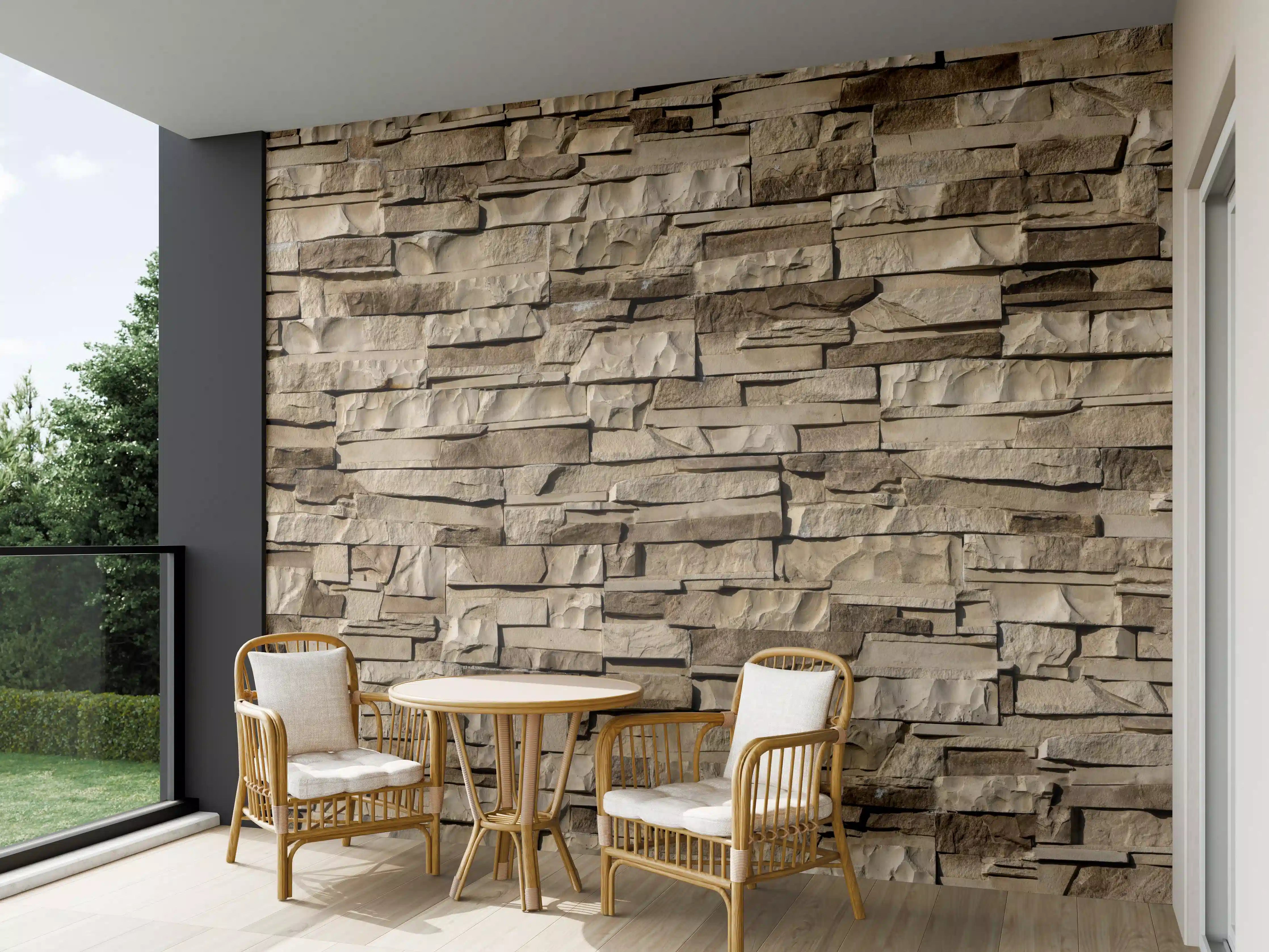 Wandverkleidung außen - Panorama nahtlose Textur von Klinkerfliesen