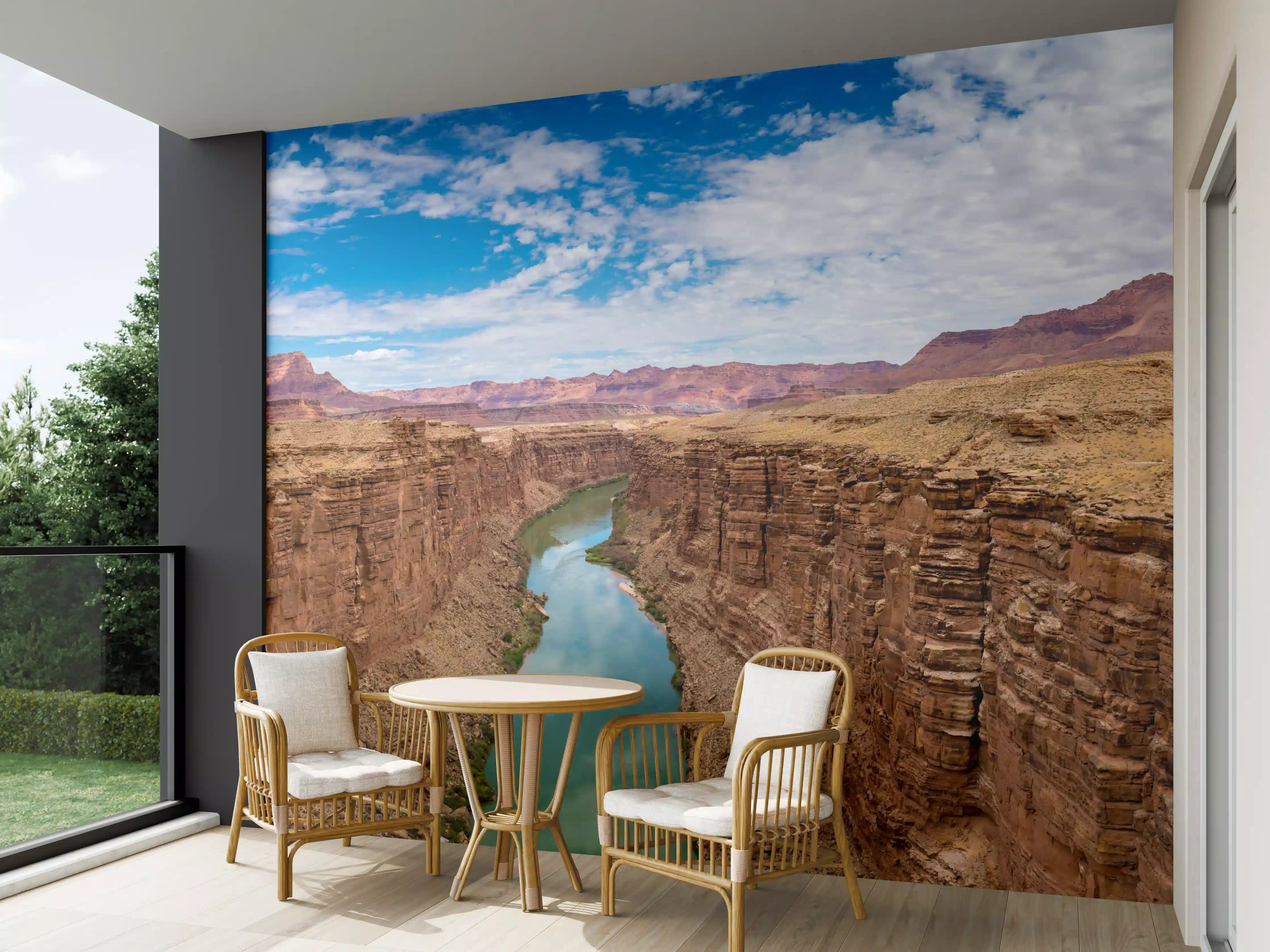 Wandverkleidung außen - Panoramablick auf Colorado River - USA