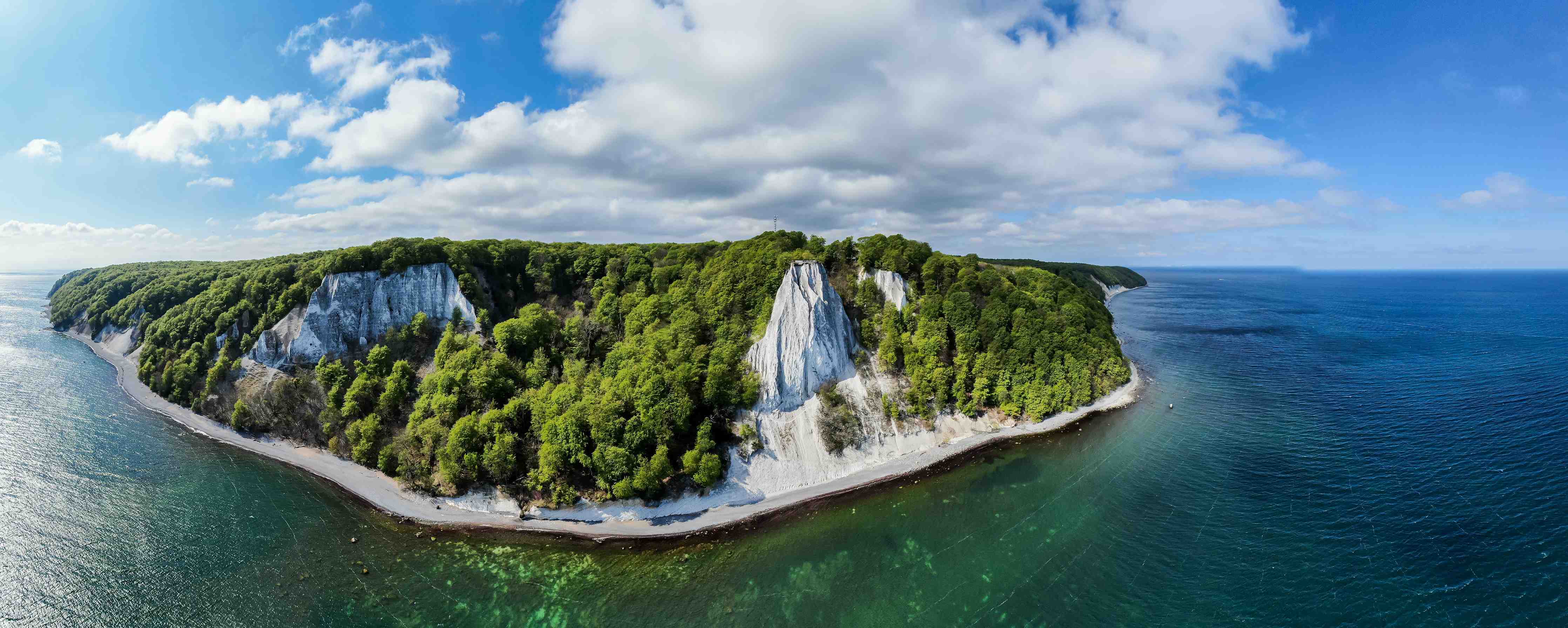 Wandverkleidung außen-Panoramablick auf den Königsstuhl - Rügen