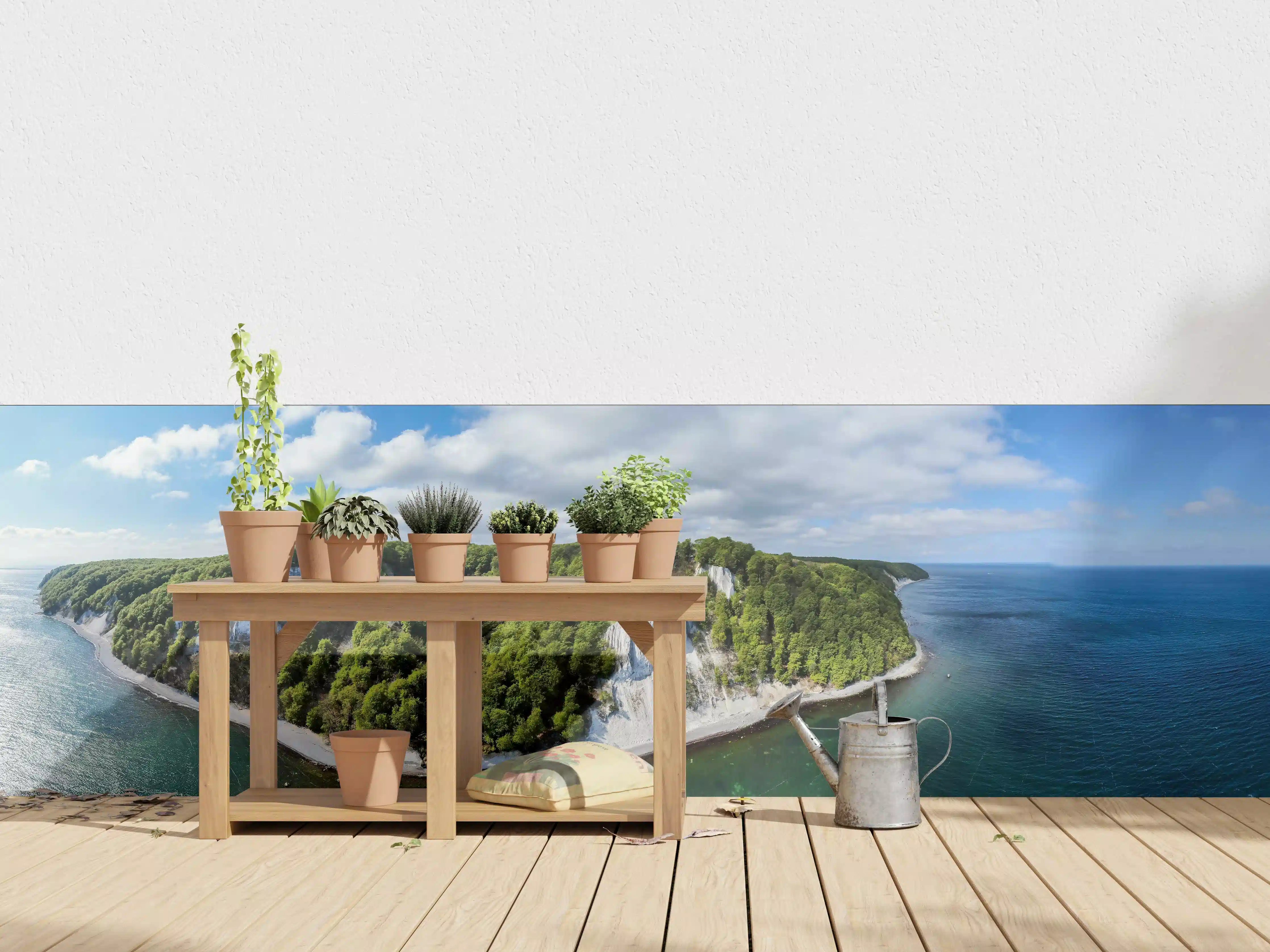 Wandverkleidung außen - Panoramablick auf den Königsstuhl - Rügen