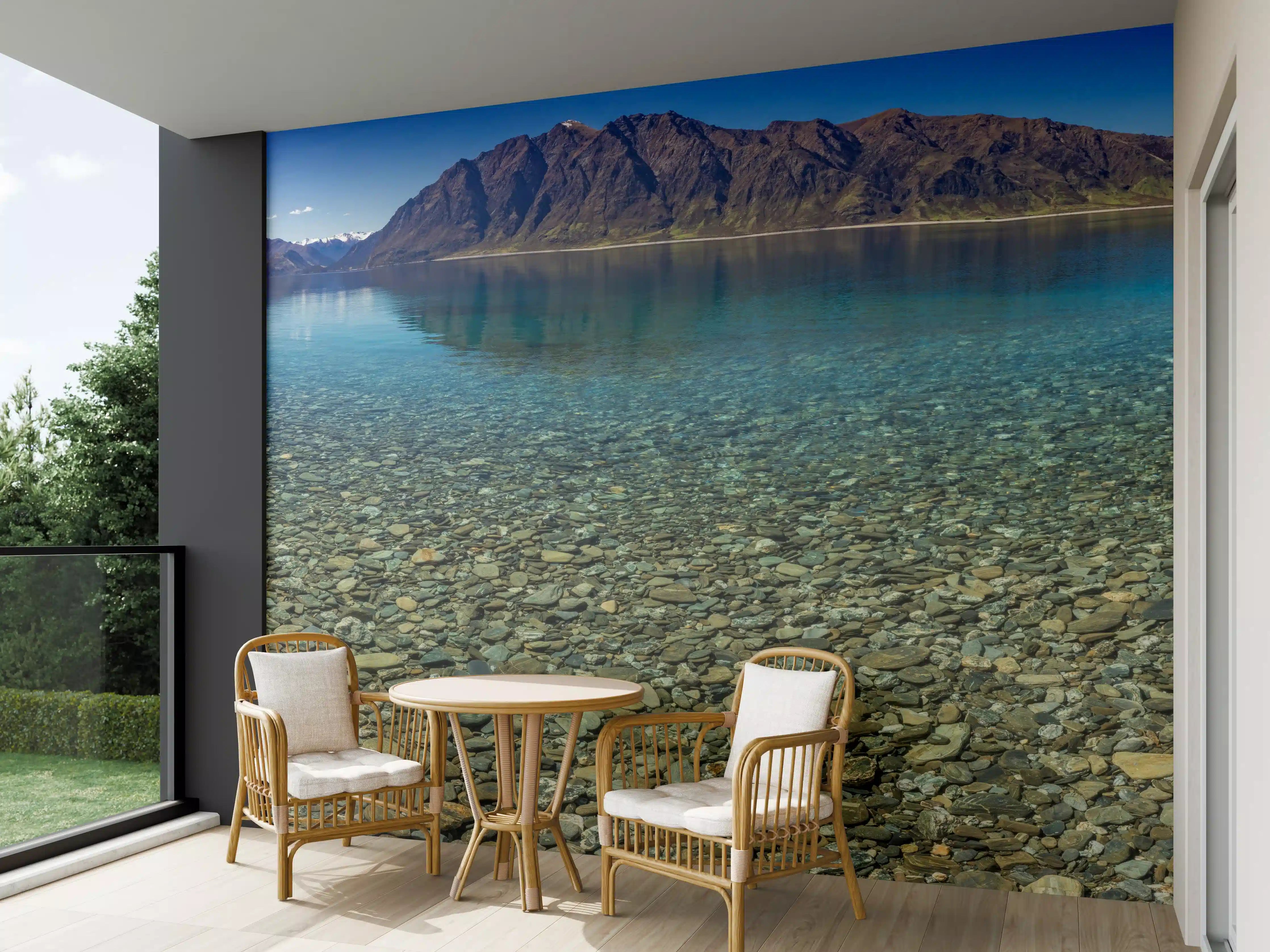 Wandverkleidung außen - Panoramafotos vom Hawea-See