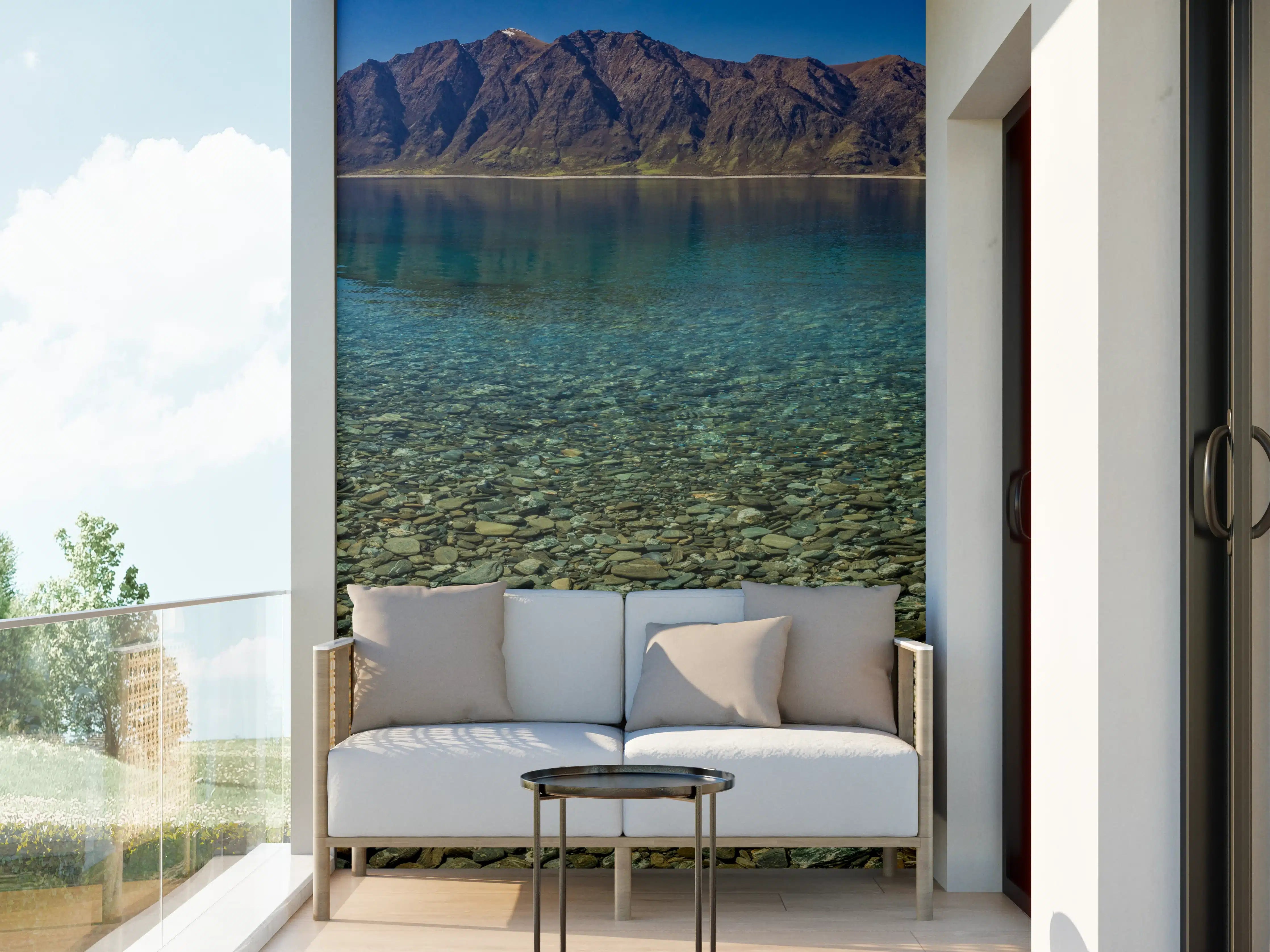 Wandverkleidung außen - Panoramafotos vom Hawea-See