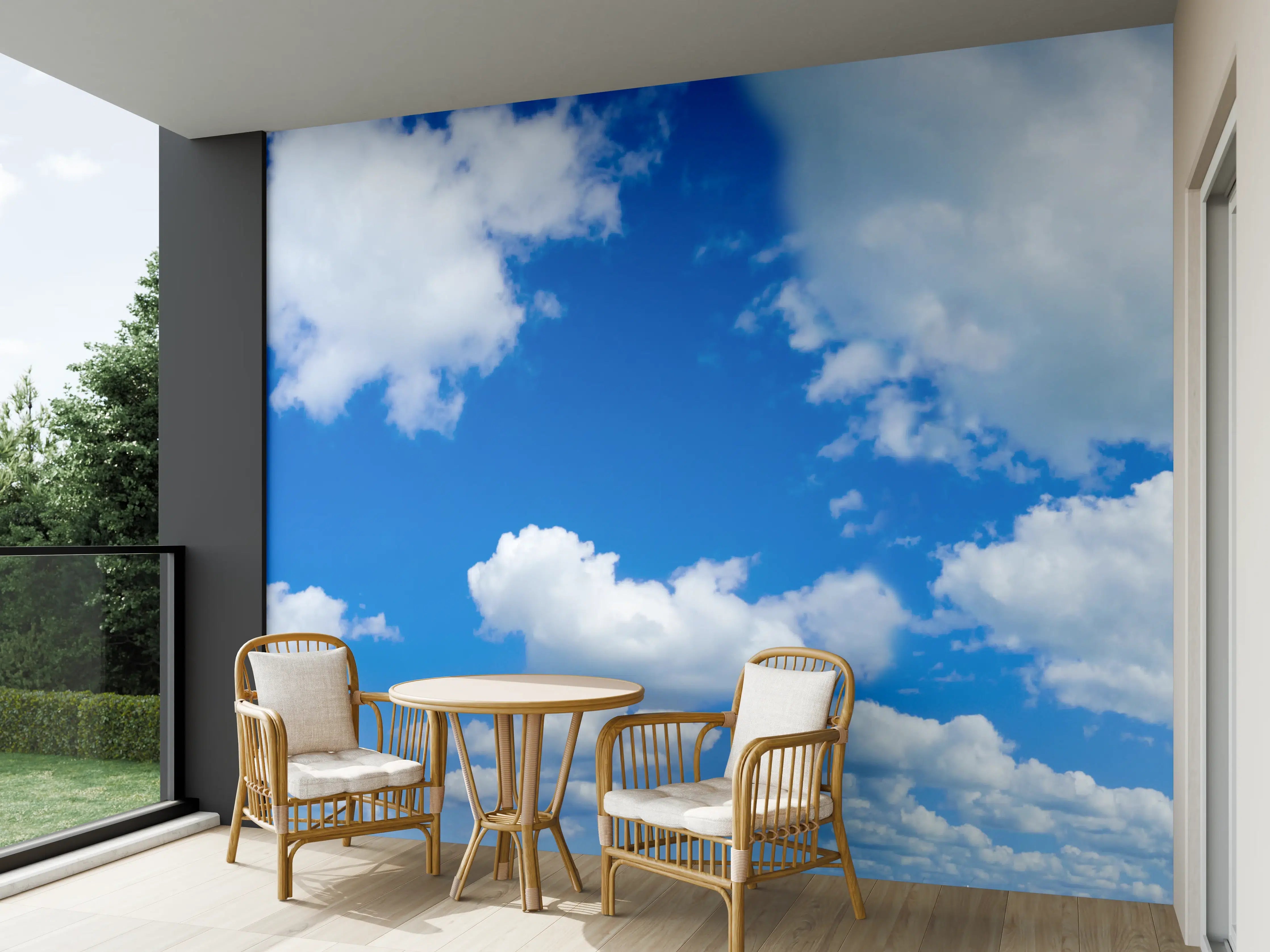 Wandverkleidung außen - Panoramischer Himmel mit Wolken