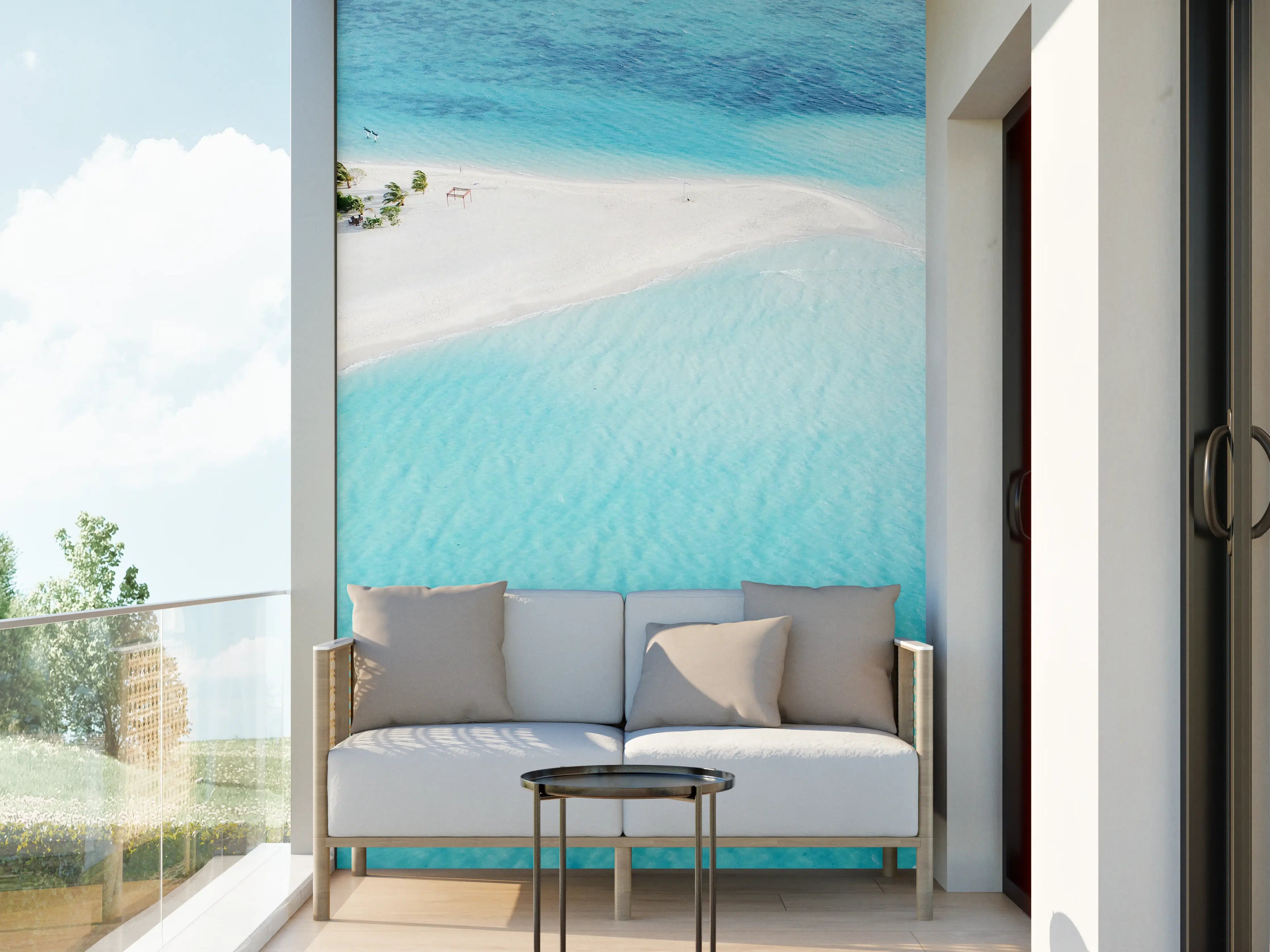 Wandverkleidung außen - Paradiesischer Strand in den Malediven