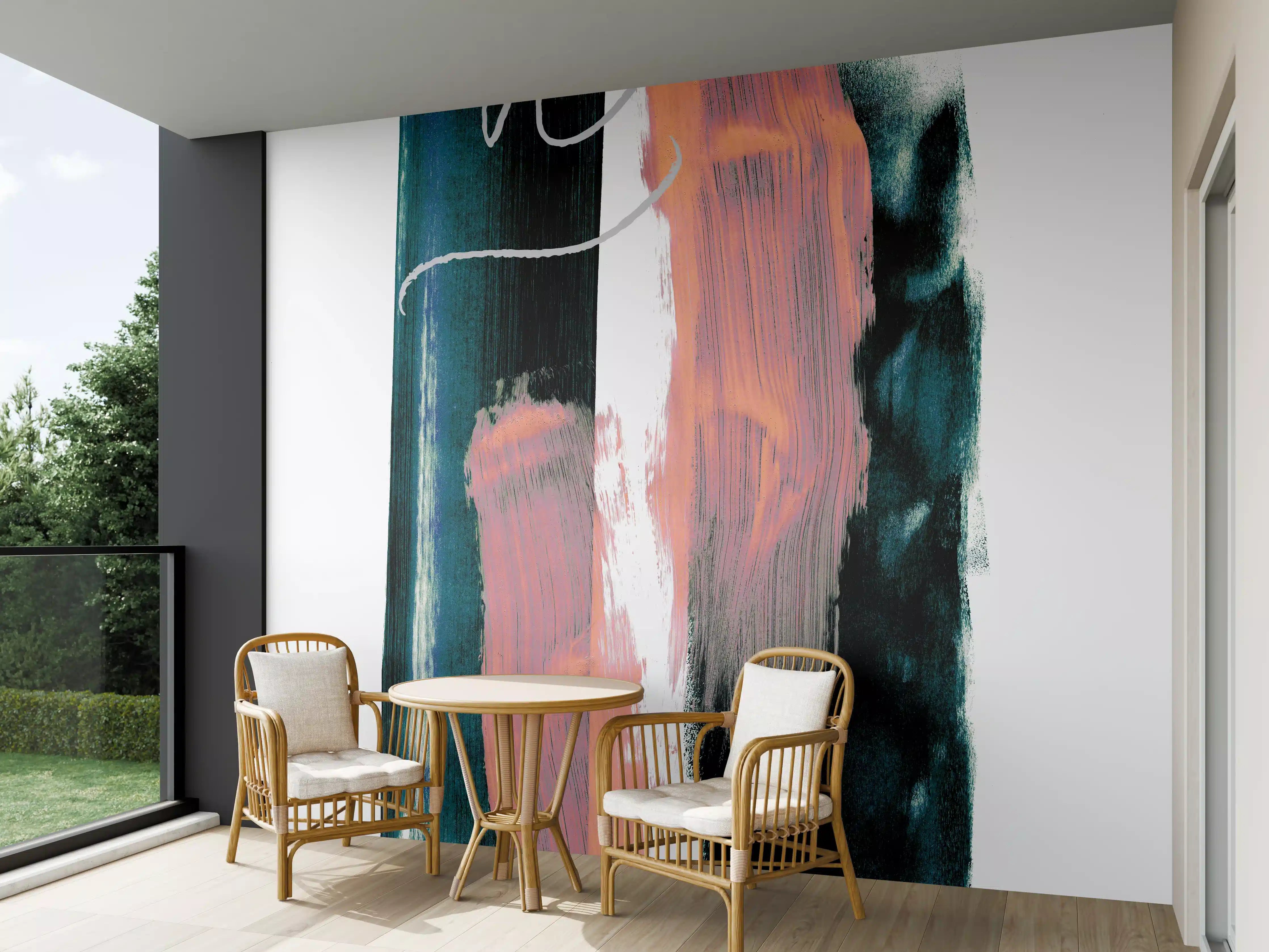 Wandverkleidung außen - Pastell Abstrakte Pinselkunst