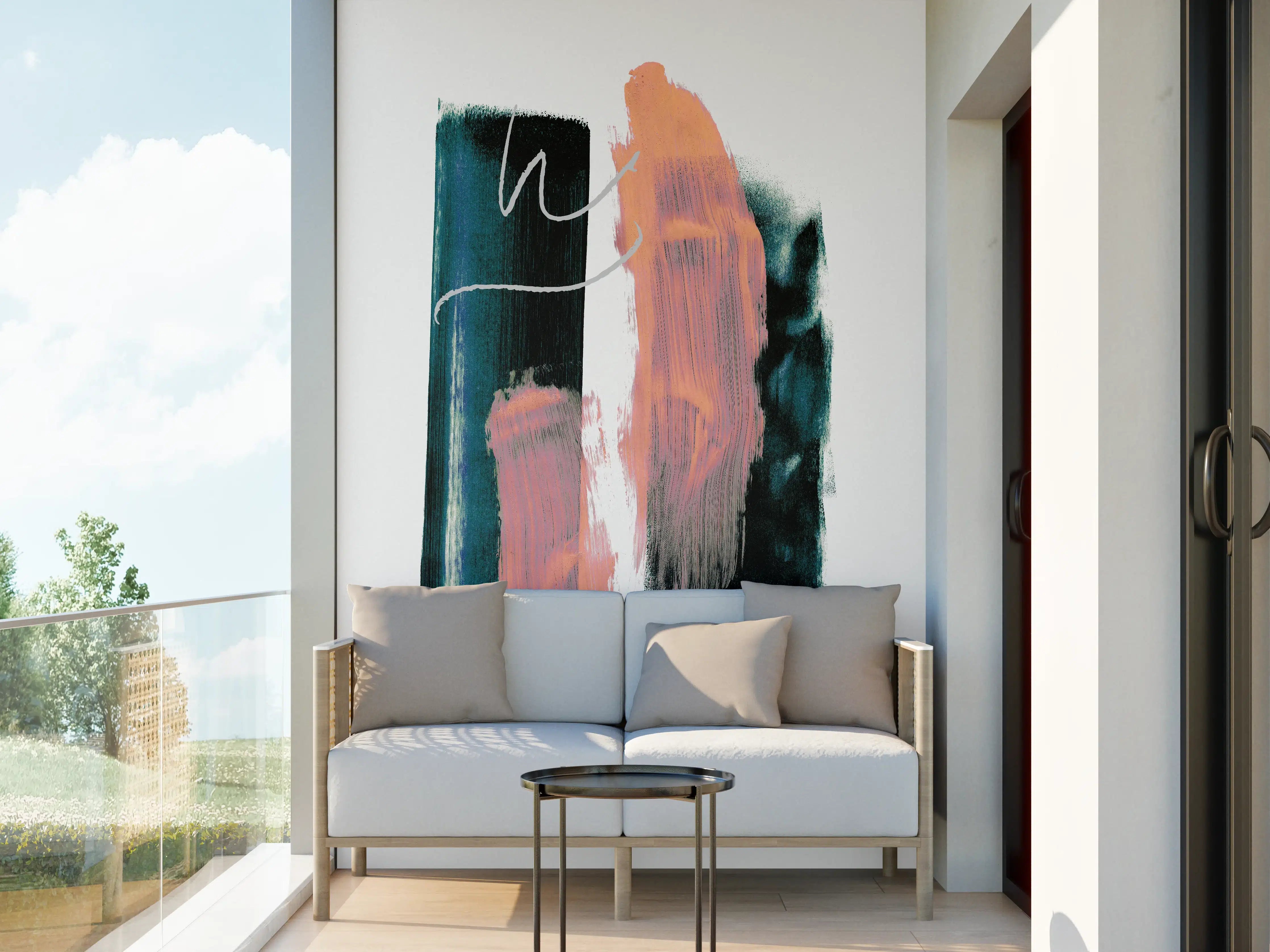 Wandverkleidung außen - Pastell Abstrakte Pinselkunst