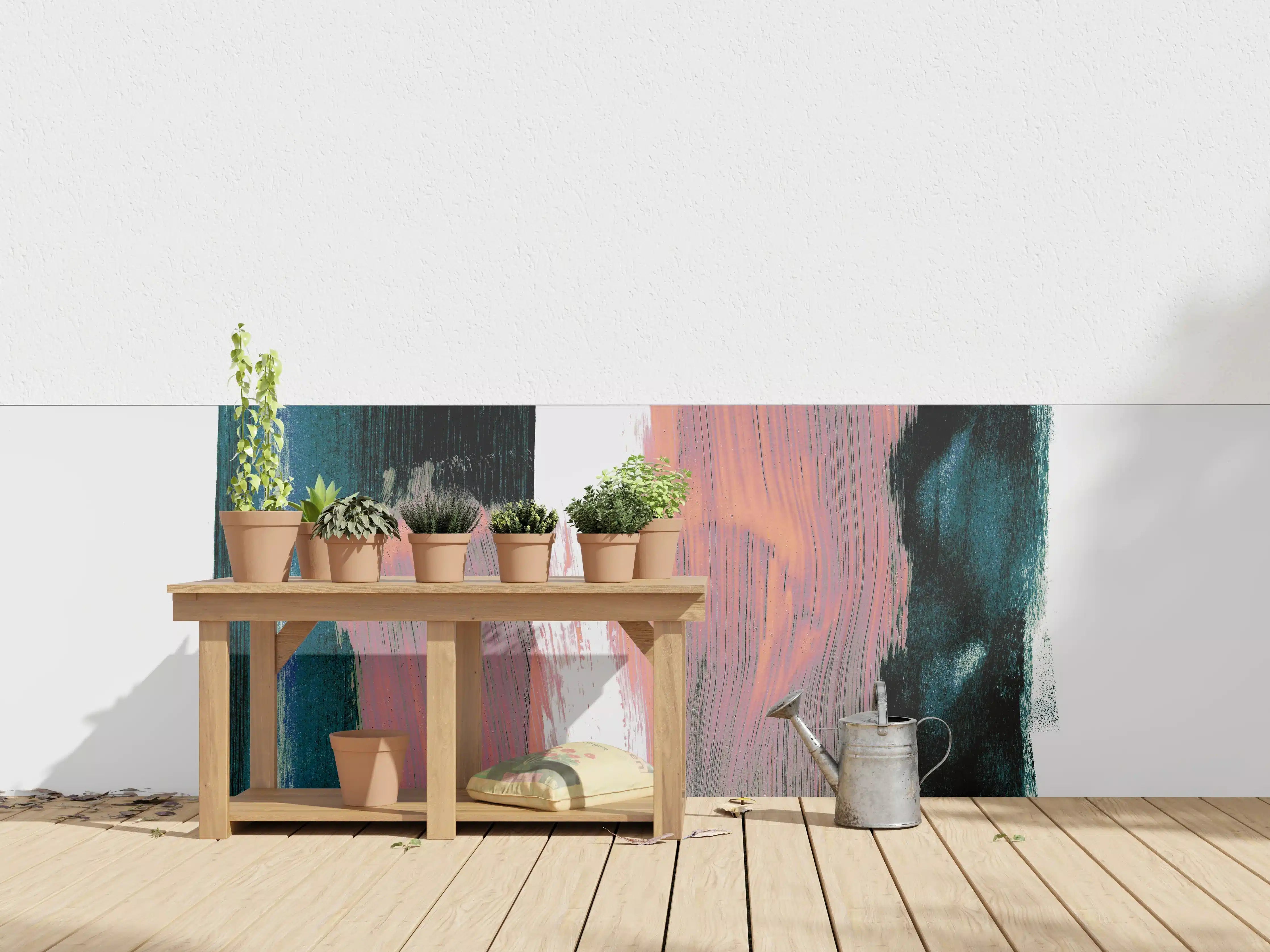 Wandverkleidung außen - Pastell Abstrakte Pinselkunst