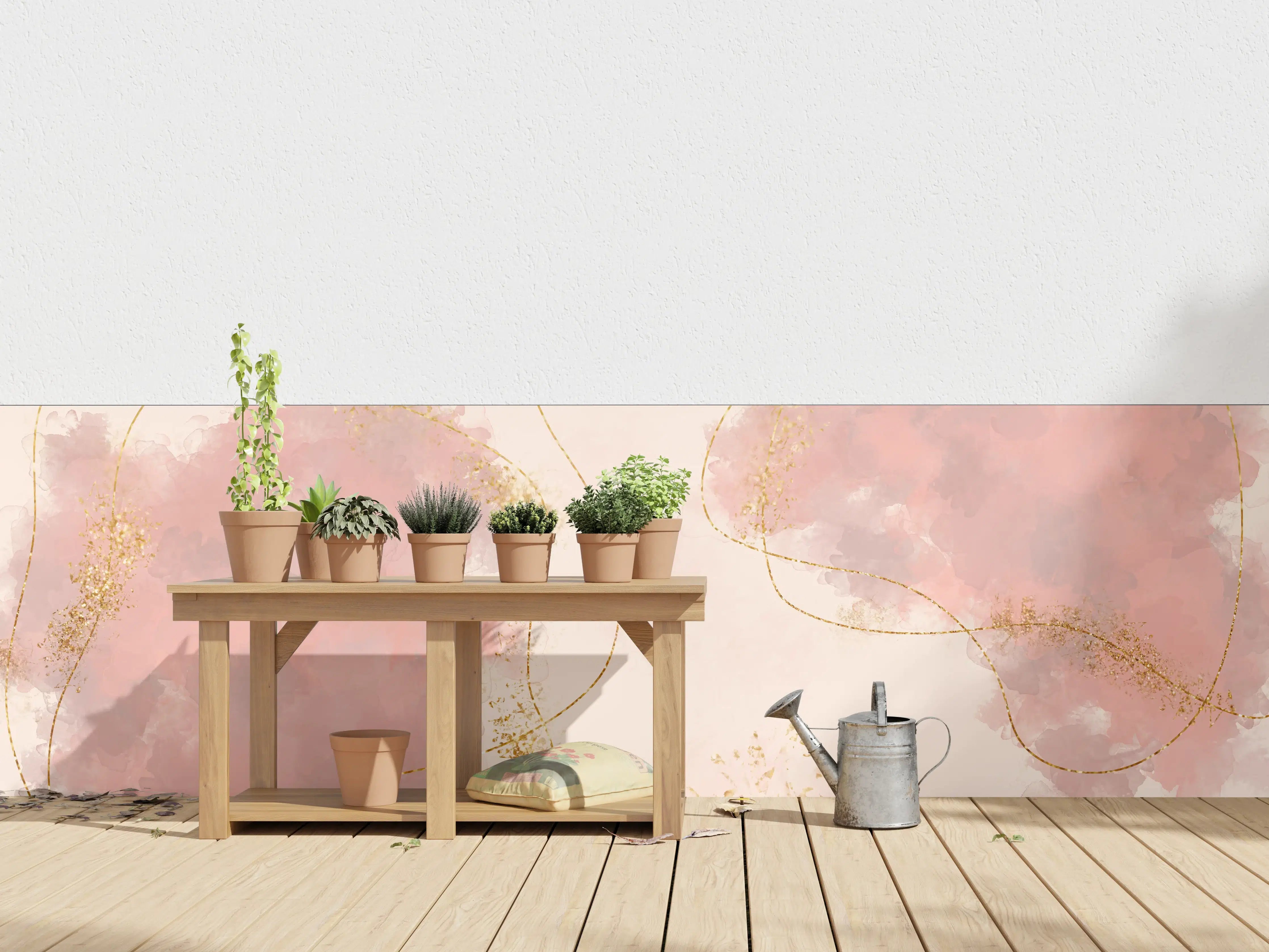 Wandverkleidung außen - Pastell Farben Zeichnung - Rosa