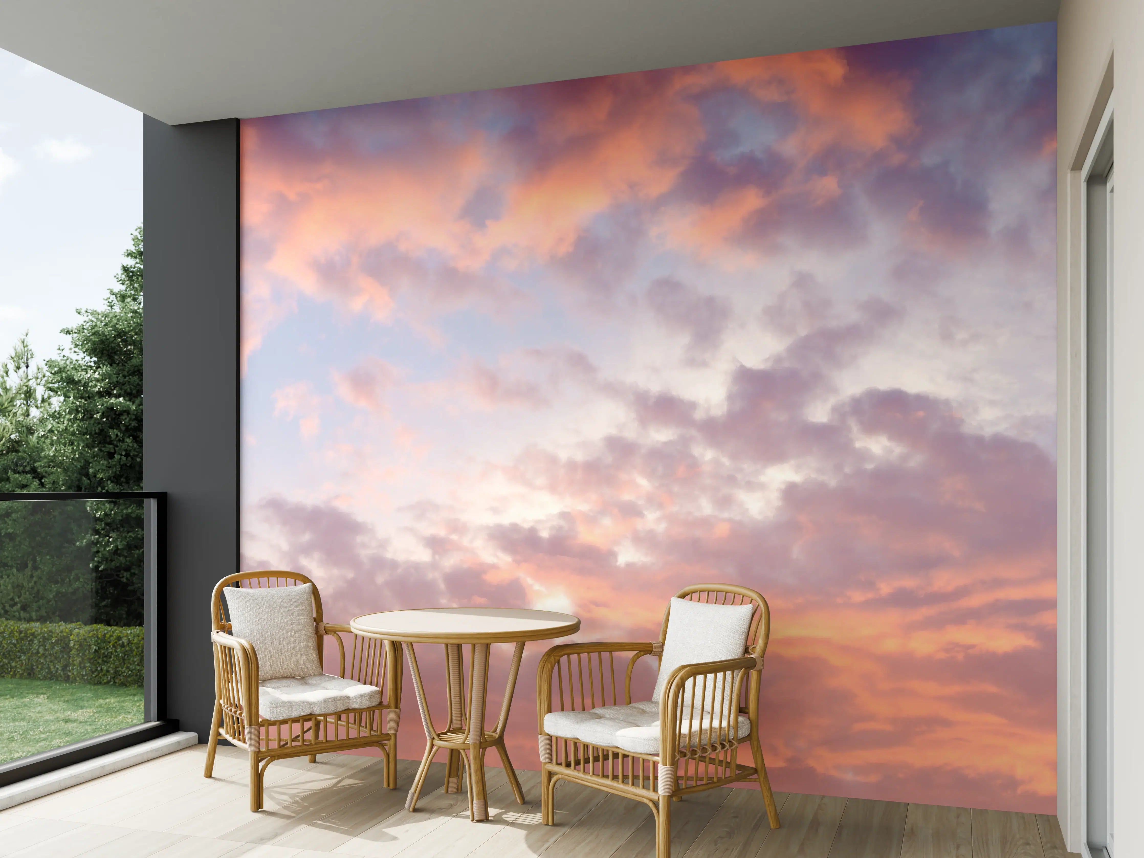 Wandverkleidung außen - Pastell-Sonnenuntergangs-Himmel