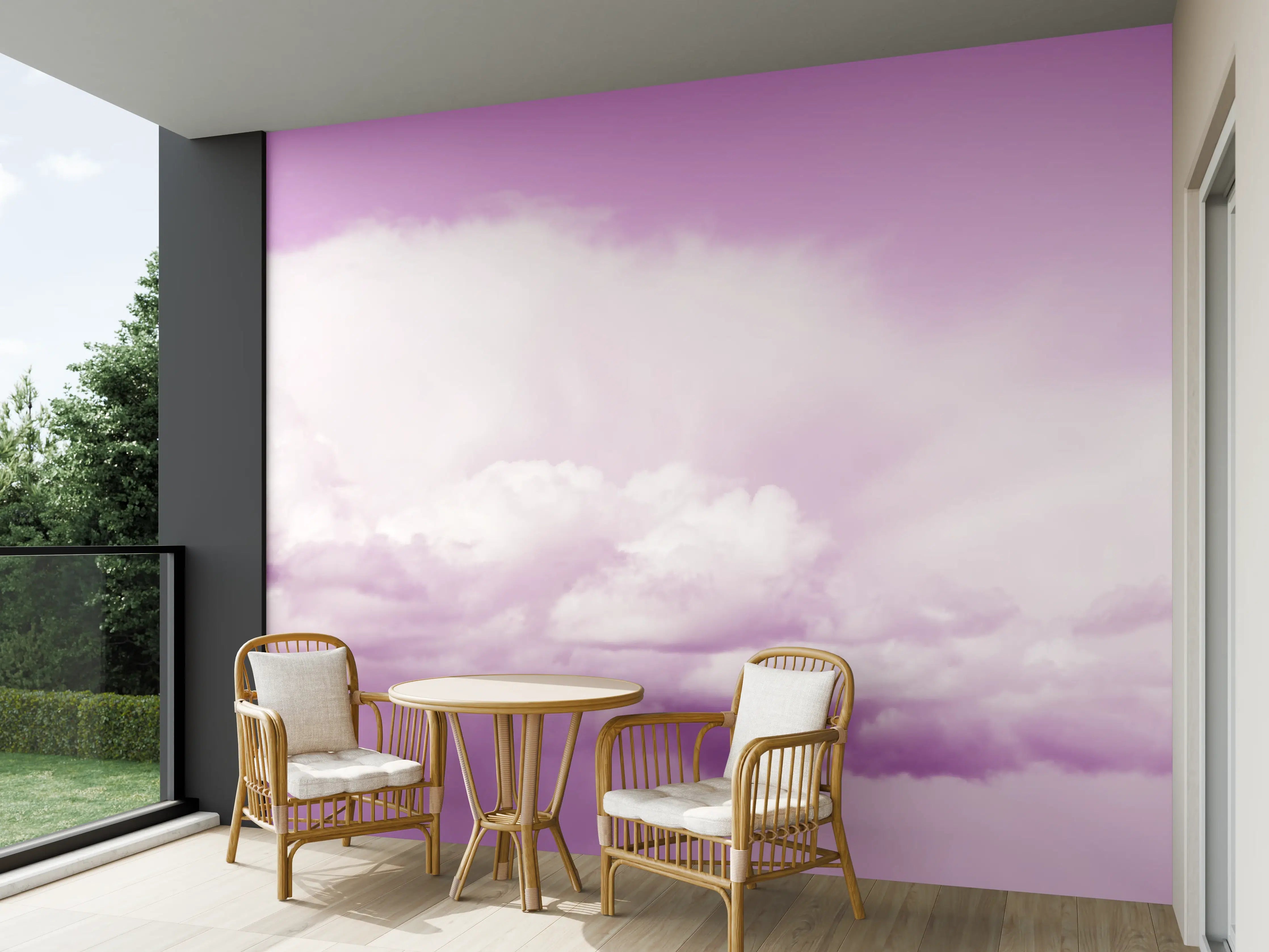 Wandverkleidung außen - Pastellrosa Himmelspanorama