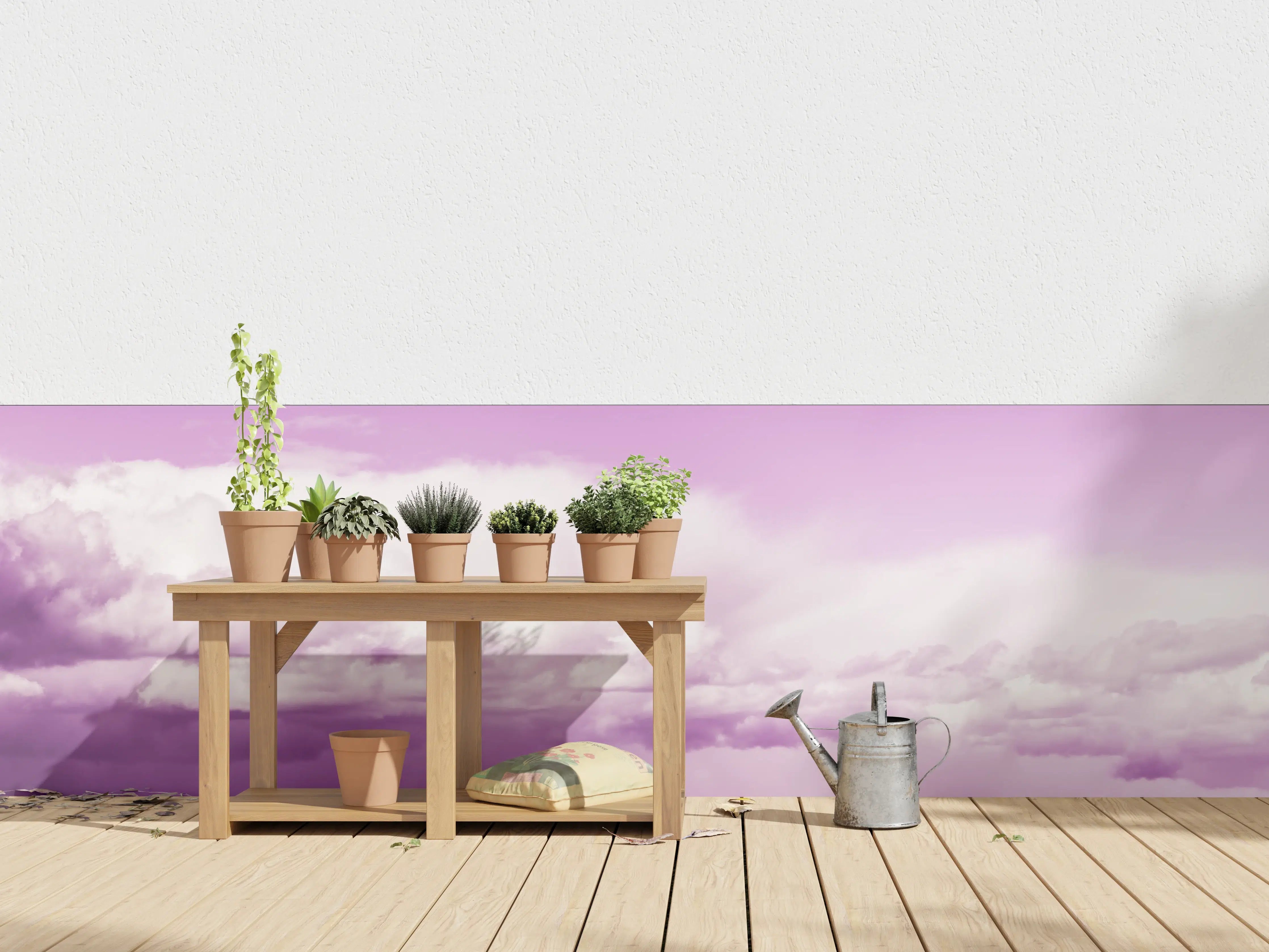 Wandverkleidung außen - Pastellrosa Himmelspanorama