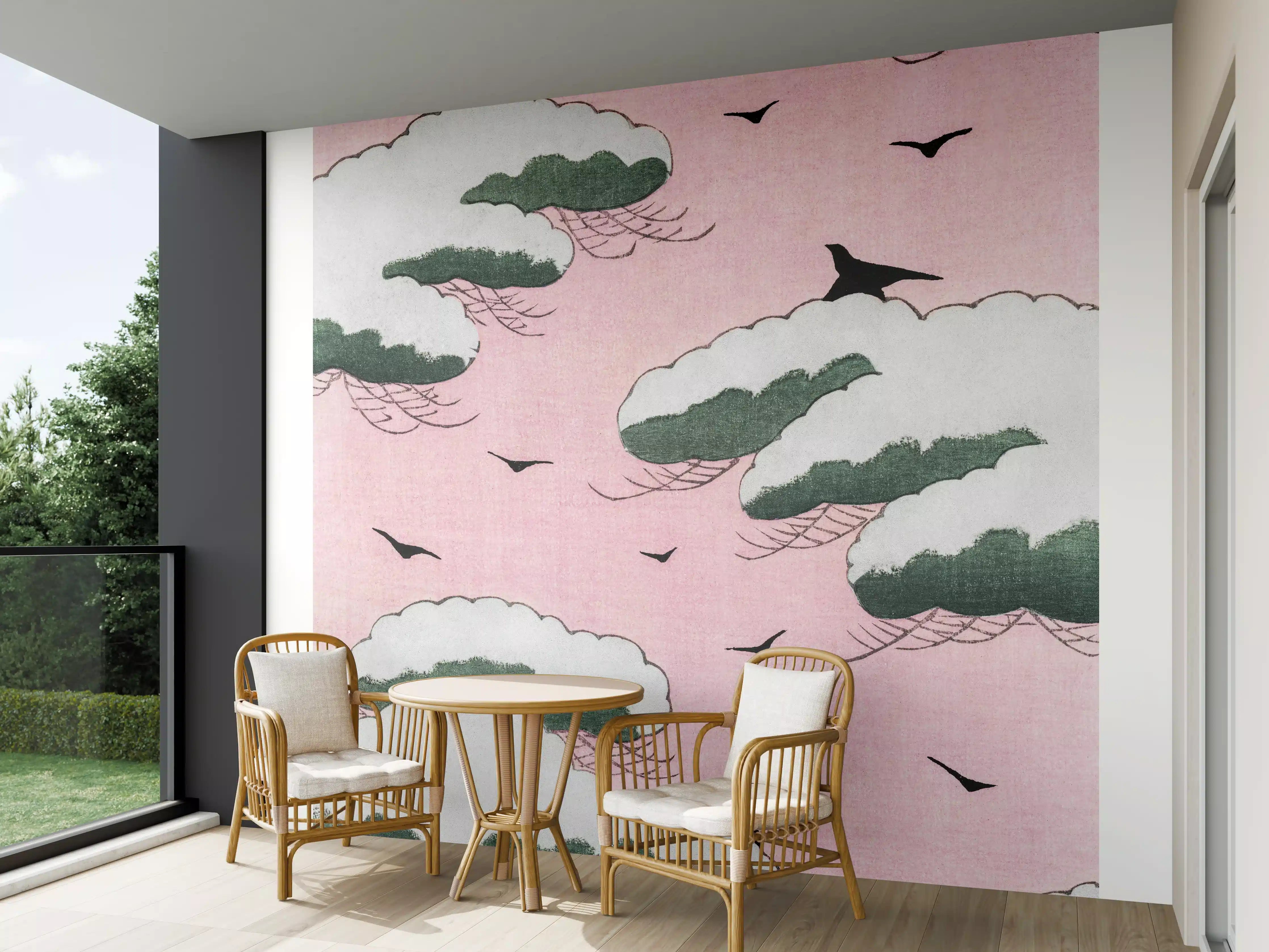 Wandverkleidung außen - Pinker Himmel "Bijutsu Sekai"