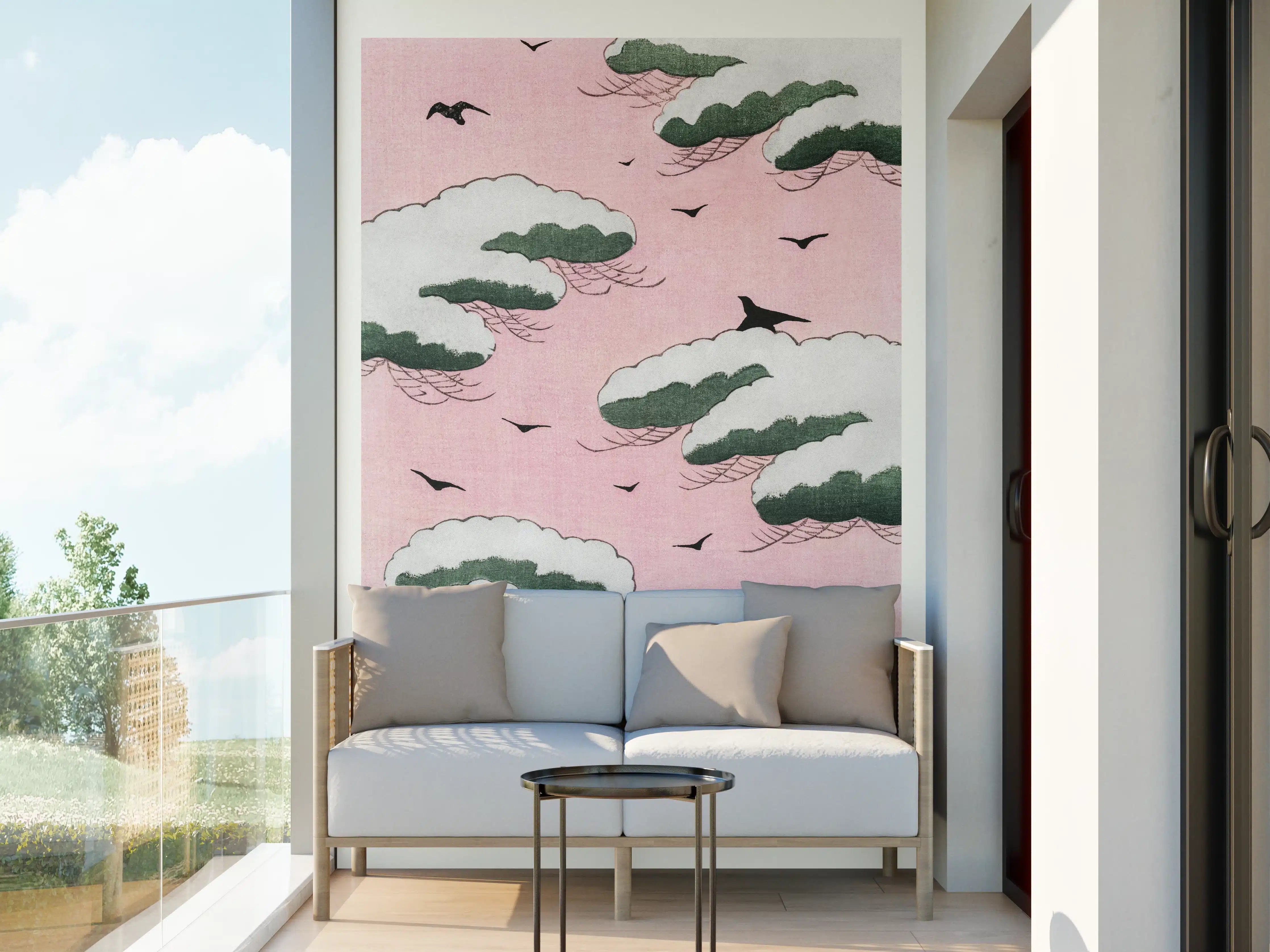 Wandverkleidung außen - Pinker Himmel "Bijutsu Sekai"