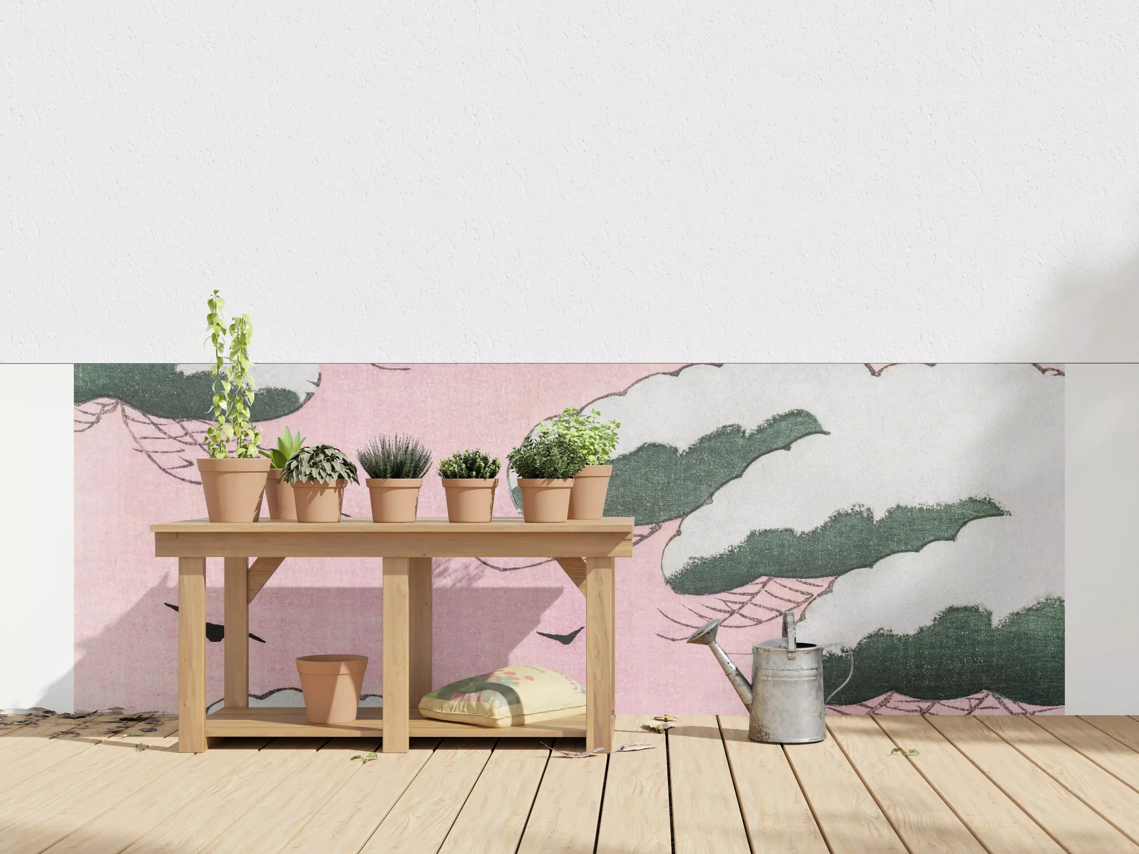 Wandverkleidung außen - Pinker Himmel "Bijutsu Sekai"