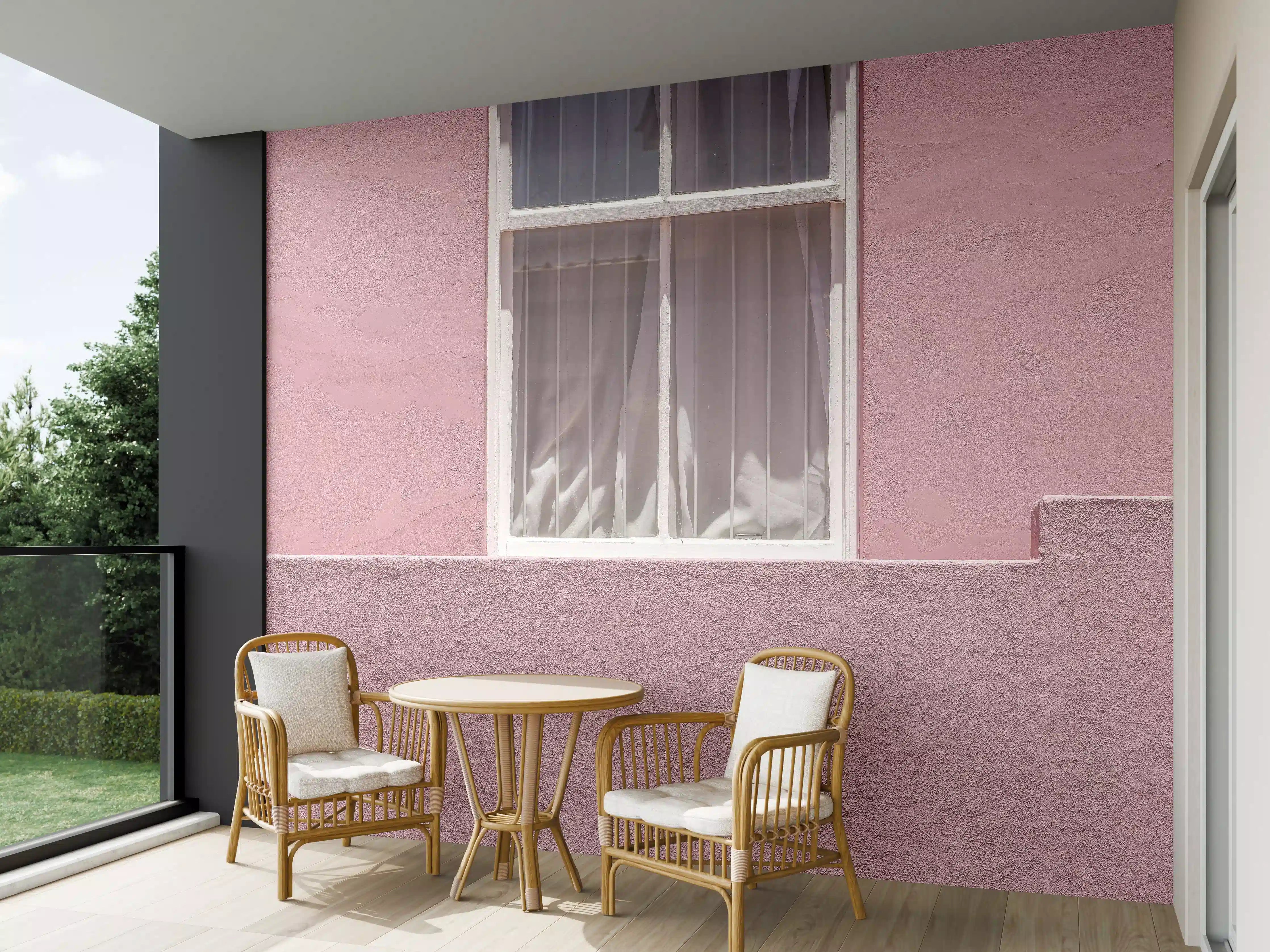 Wandverkleidung außen - Pinkes Wandbild Urbaner Chic