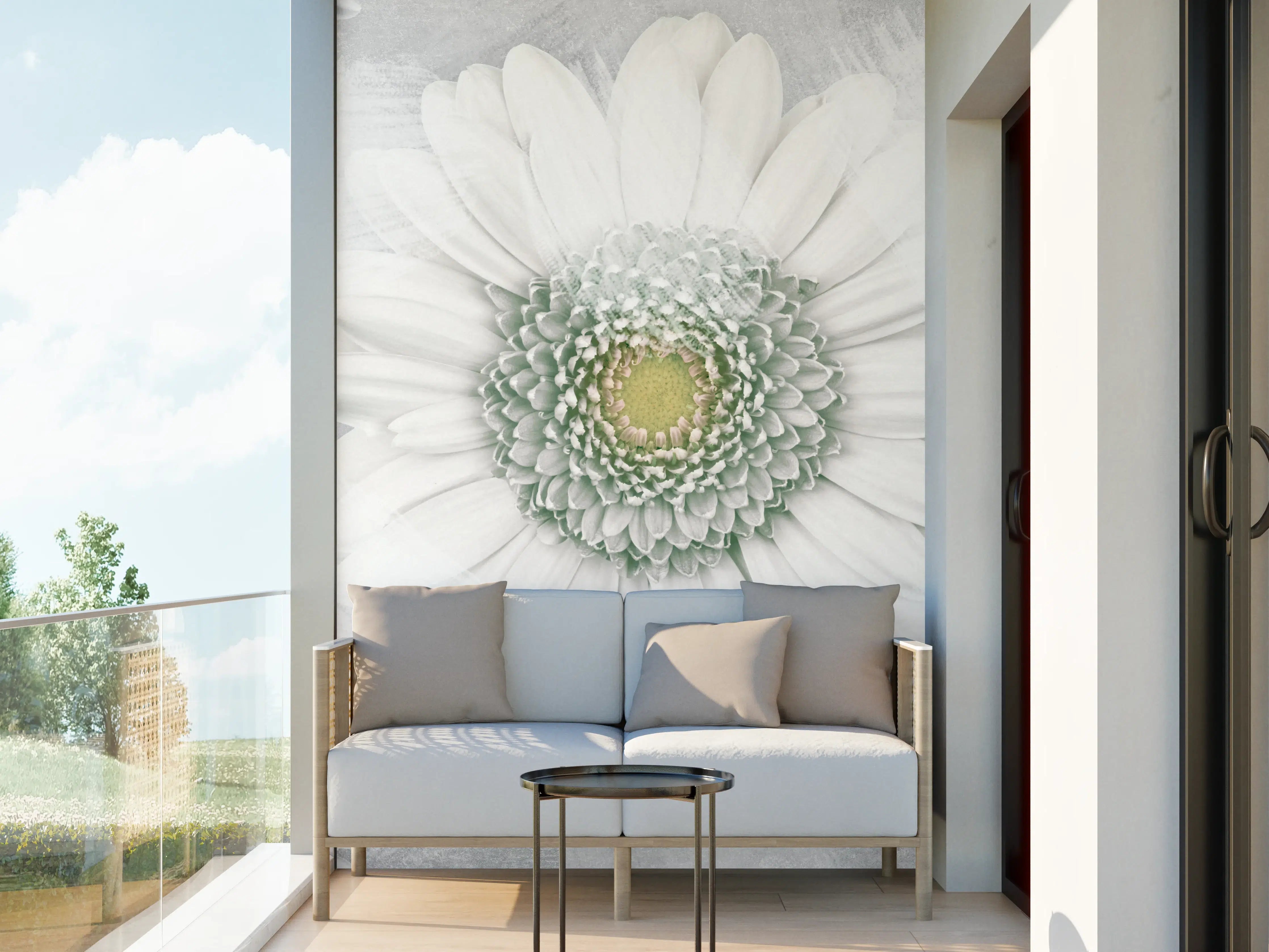 Wandverkleidung außen - Pinsel Effekt - Blumen Muster