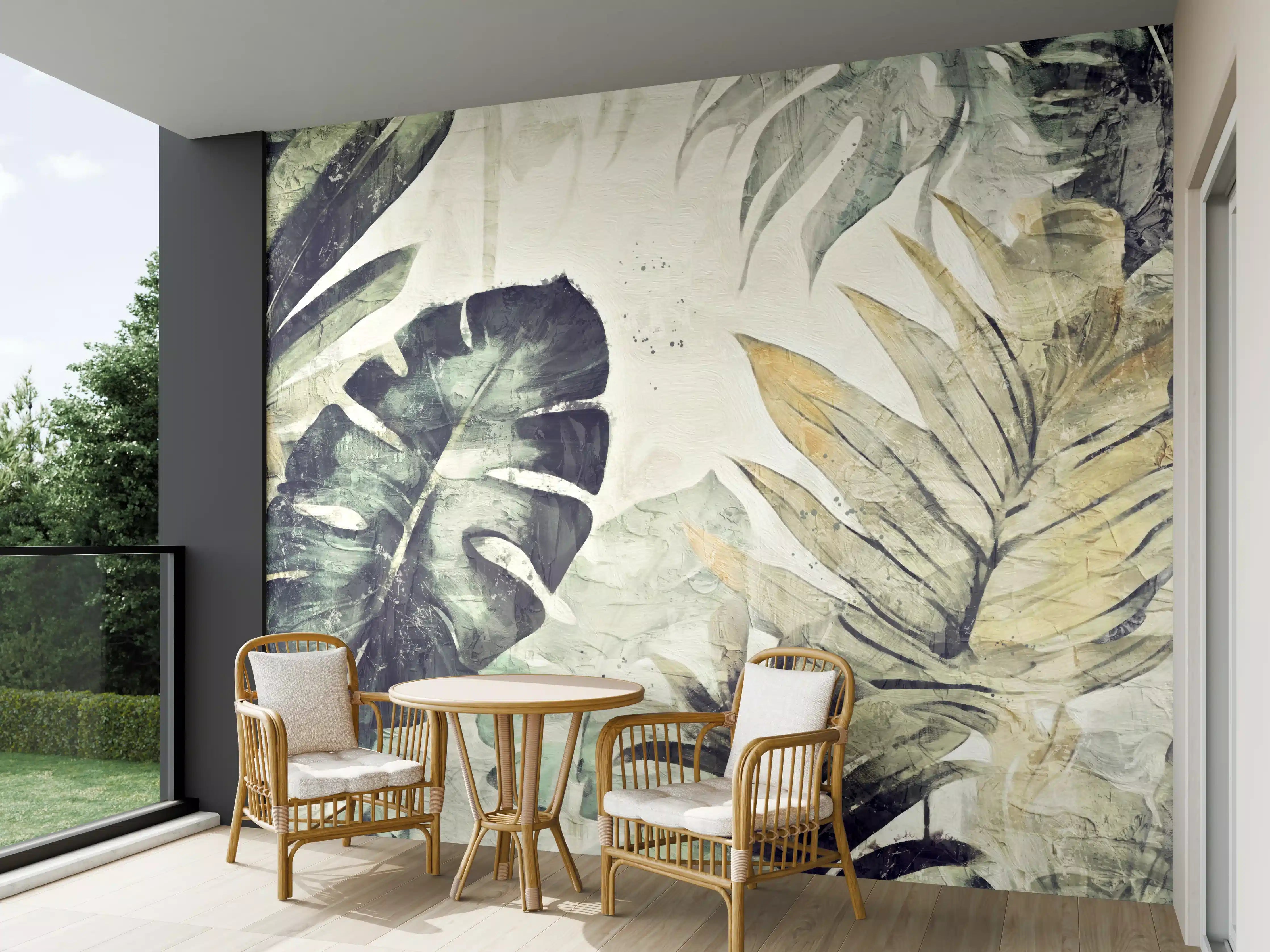 Wandverkleidung außen - Pinselkunst - Floral